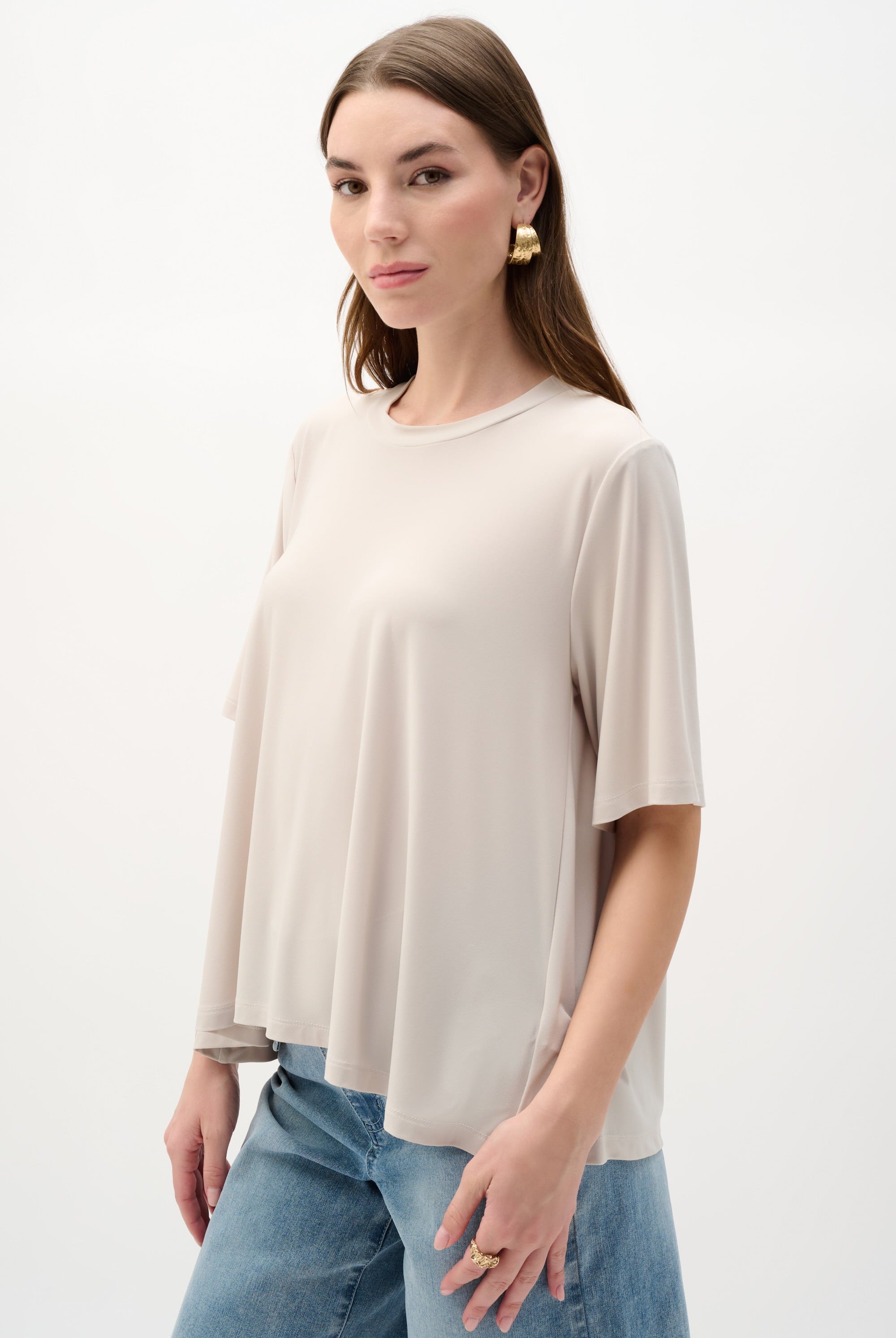 Silky Knit Trapeze Top