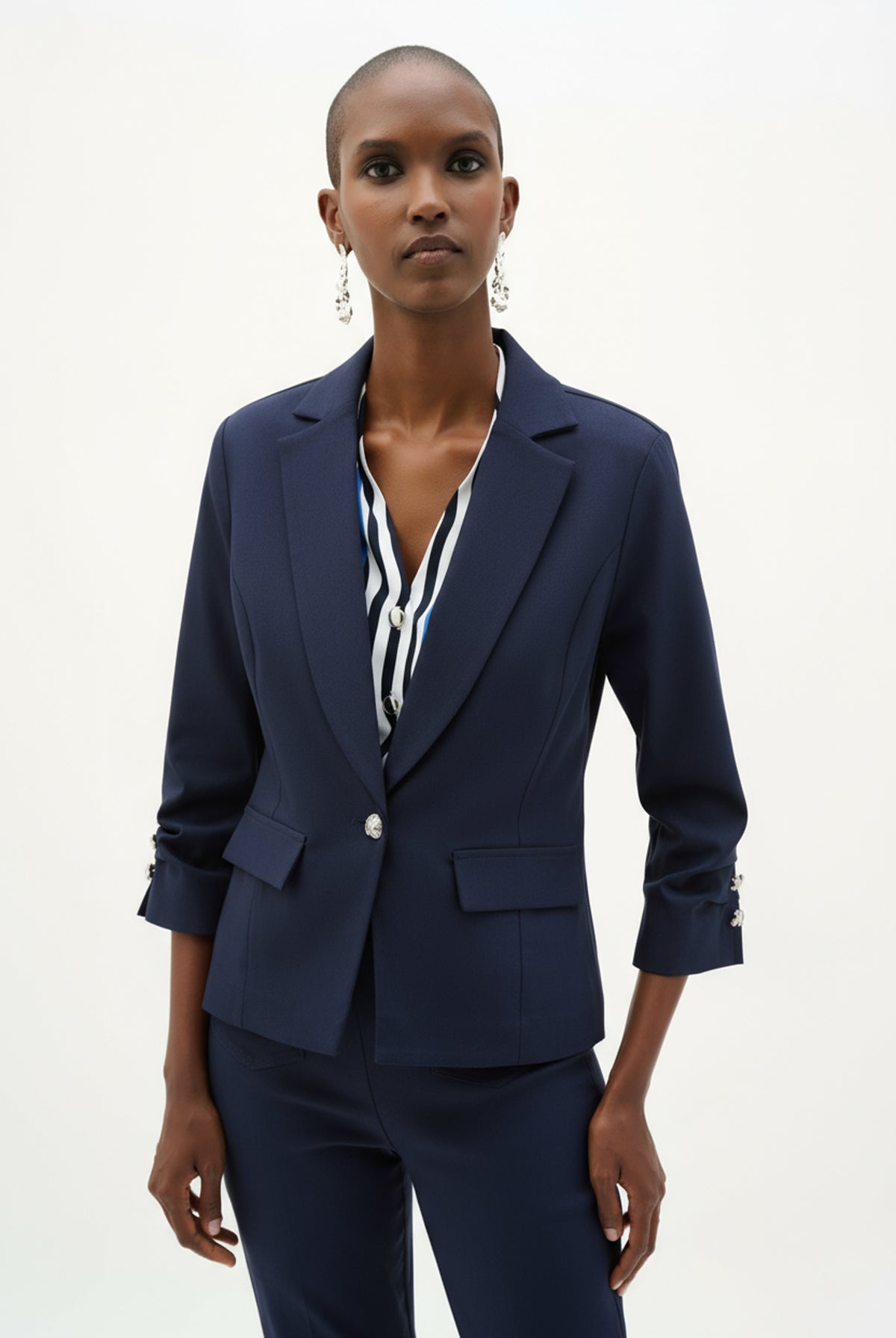Joseph Ribkoff Millennium Fitted Blazer With Statement Button-262235