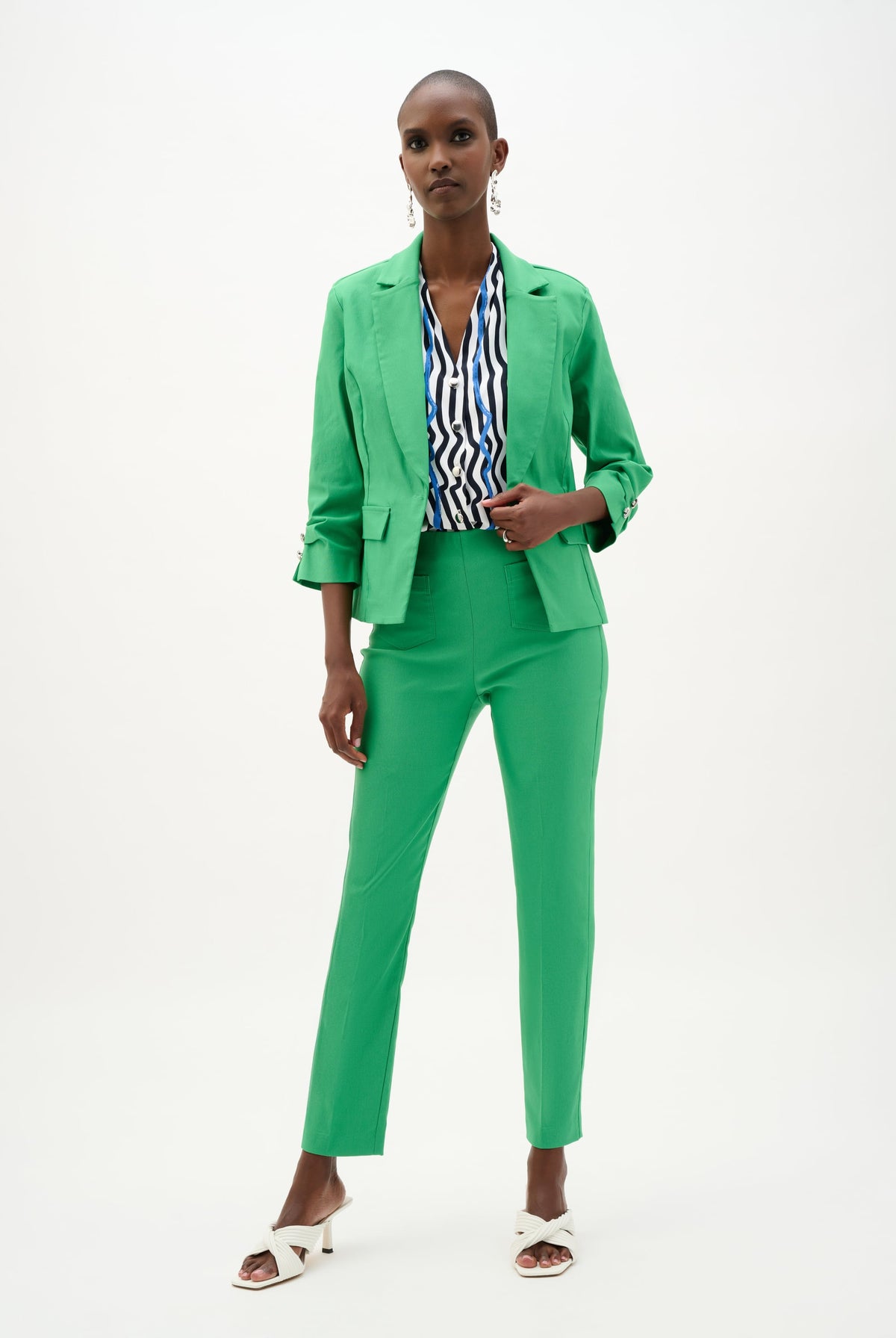 Joseph Ribkoff Millennium Fitted Blazer With Statement Button-262235, view 3