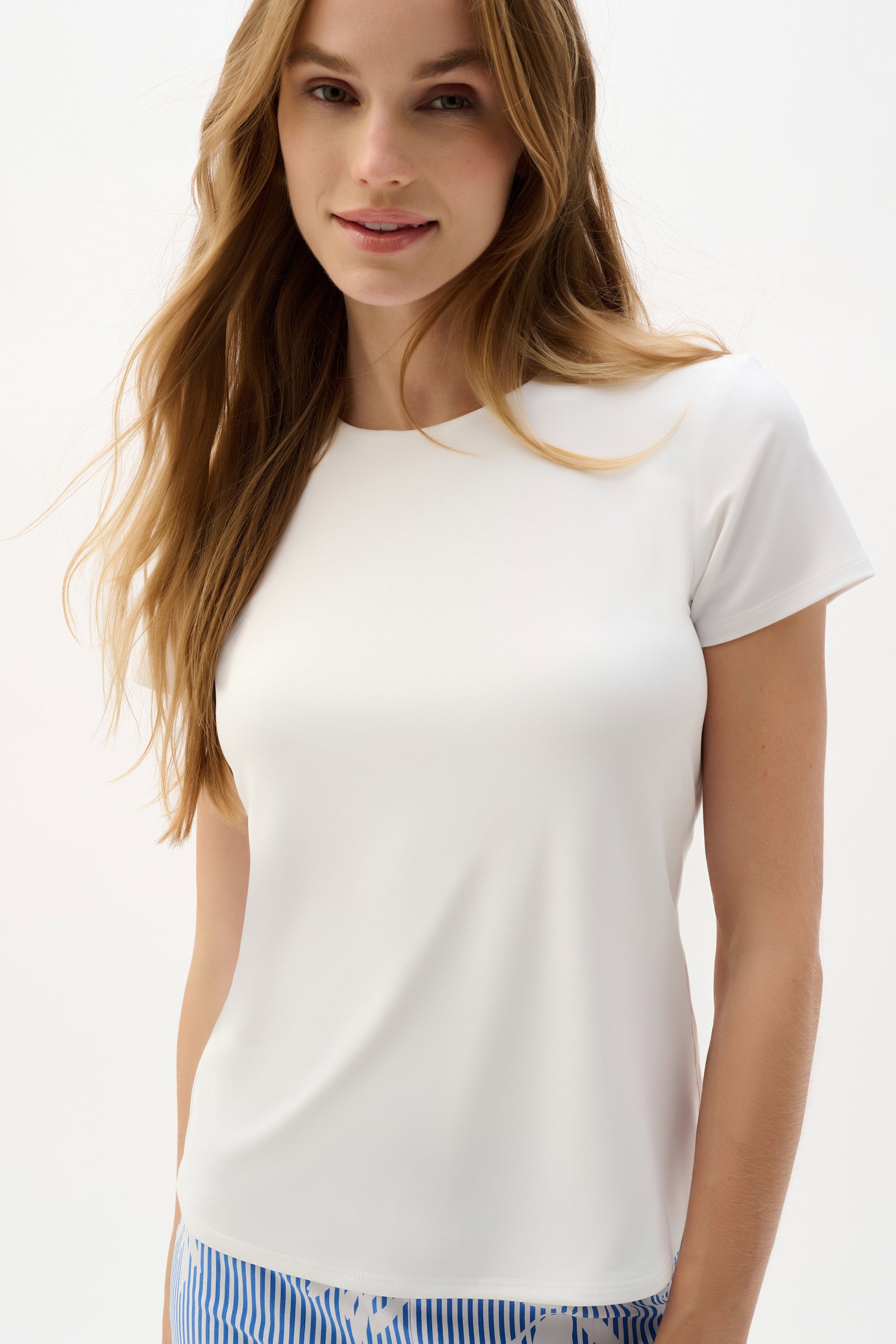 Joseph Ribkoff Silky Knit Fitted T-Shirt-262238
