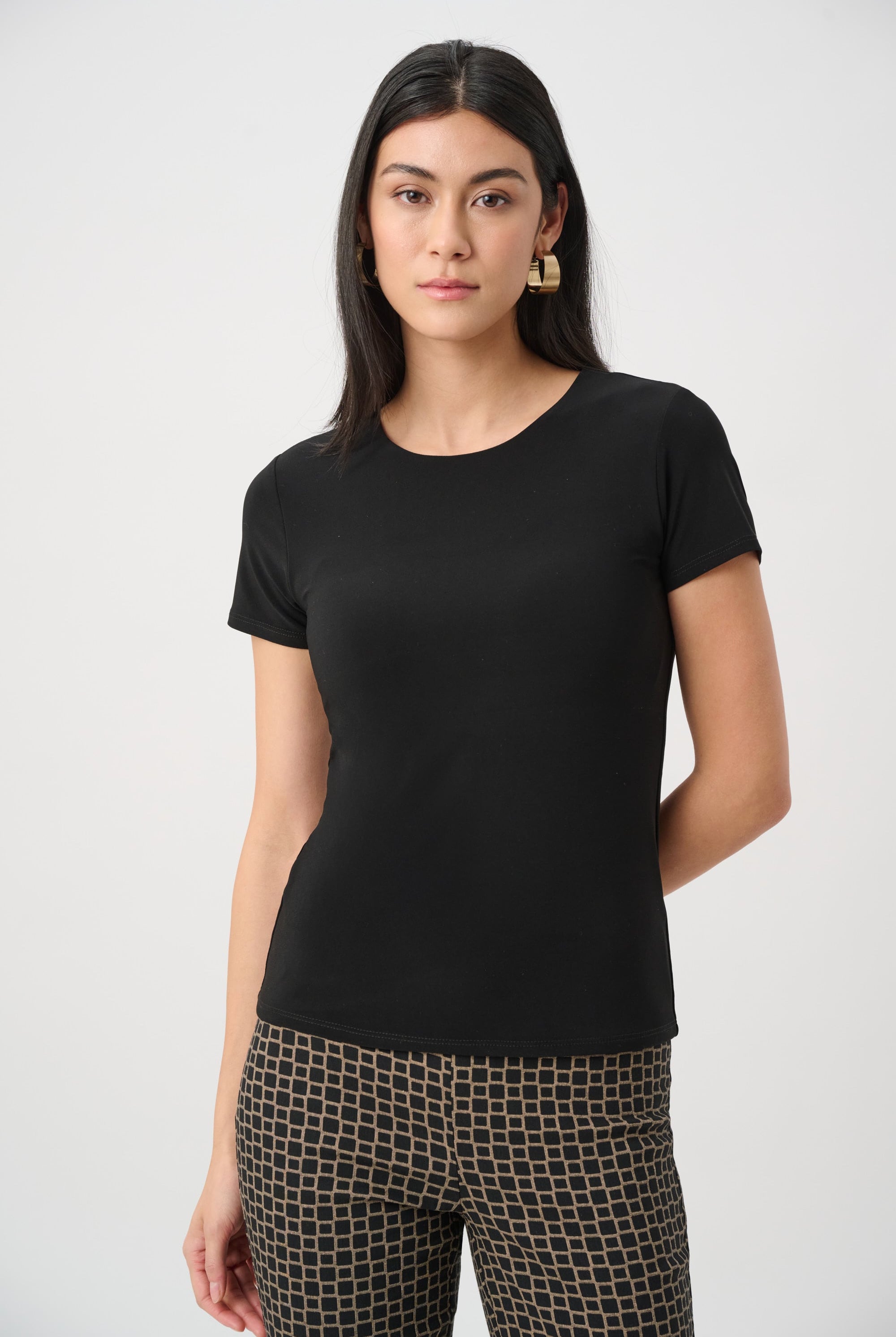 Silky Knit Fitted T-Shirt