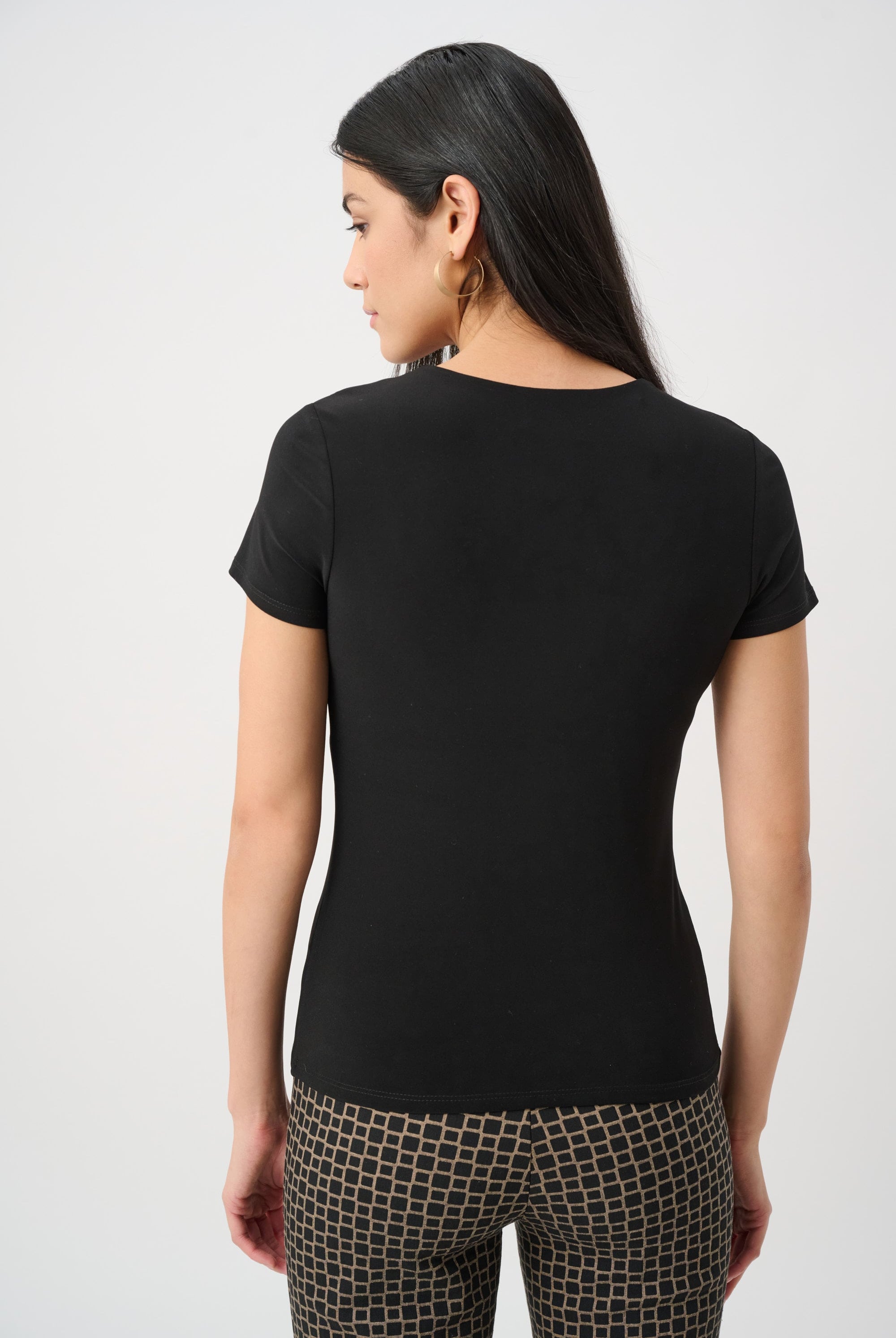 Silky Knit Fitted T-Shirt