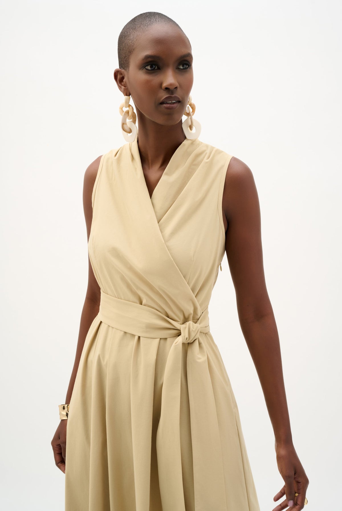 Joseph Ribkoff Stretch Poplin Fit And Flare Dress-262244, view 4