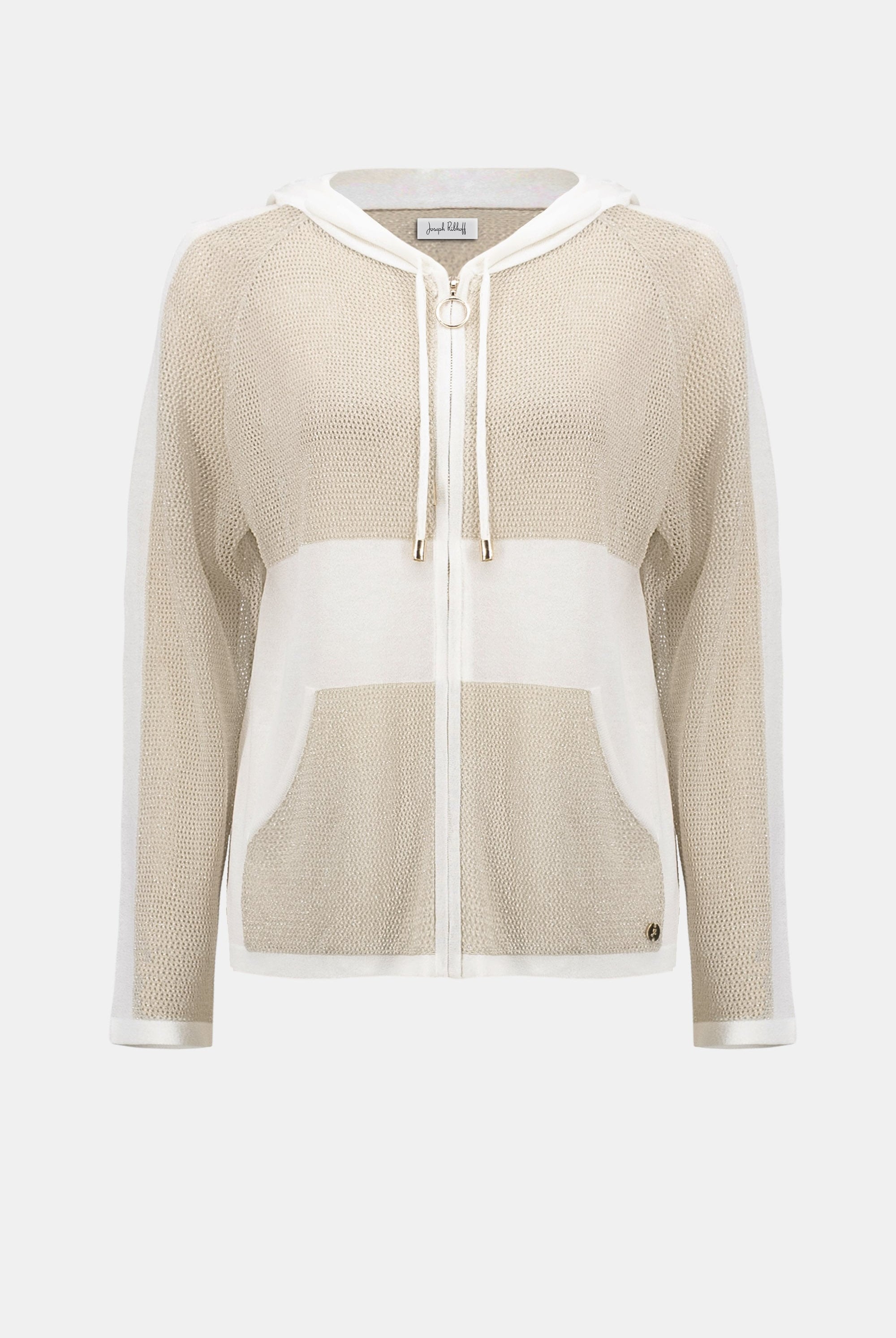 Soft Knit Straight Hooded Zip Jacket