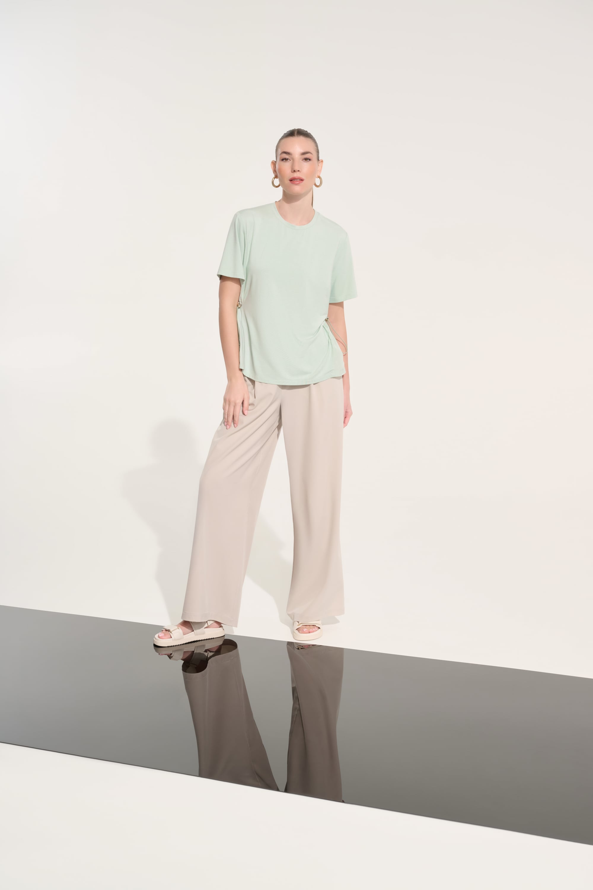 Jersey Memory Boxy Top With Adjustable Sides