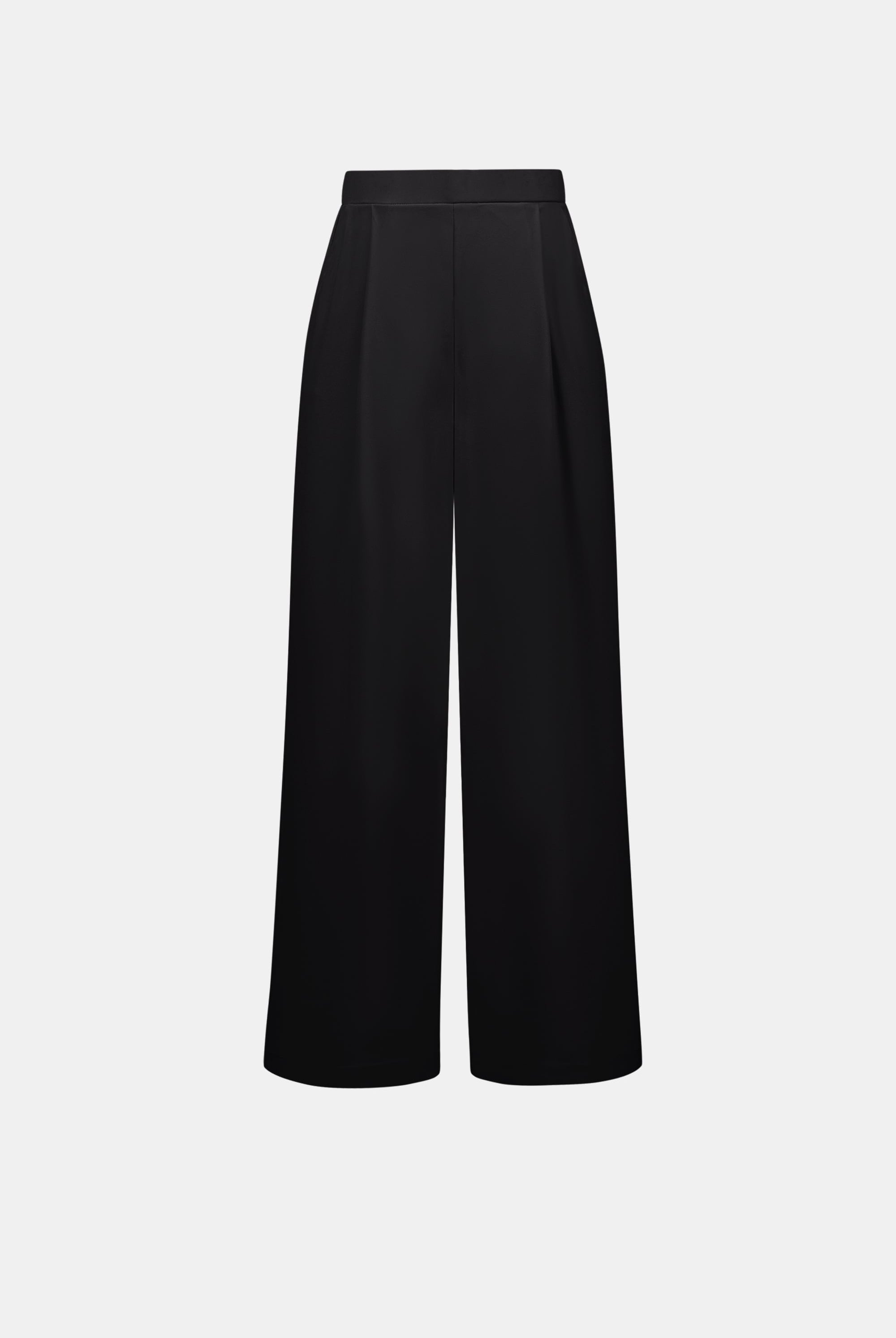 Stretch Woven Pull-On Wide Leg Pants