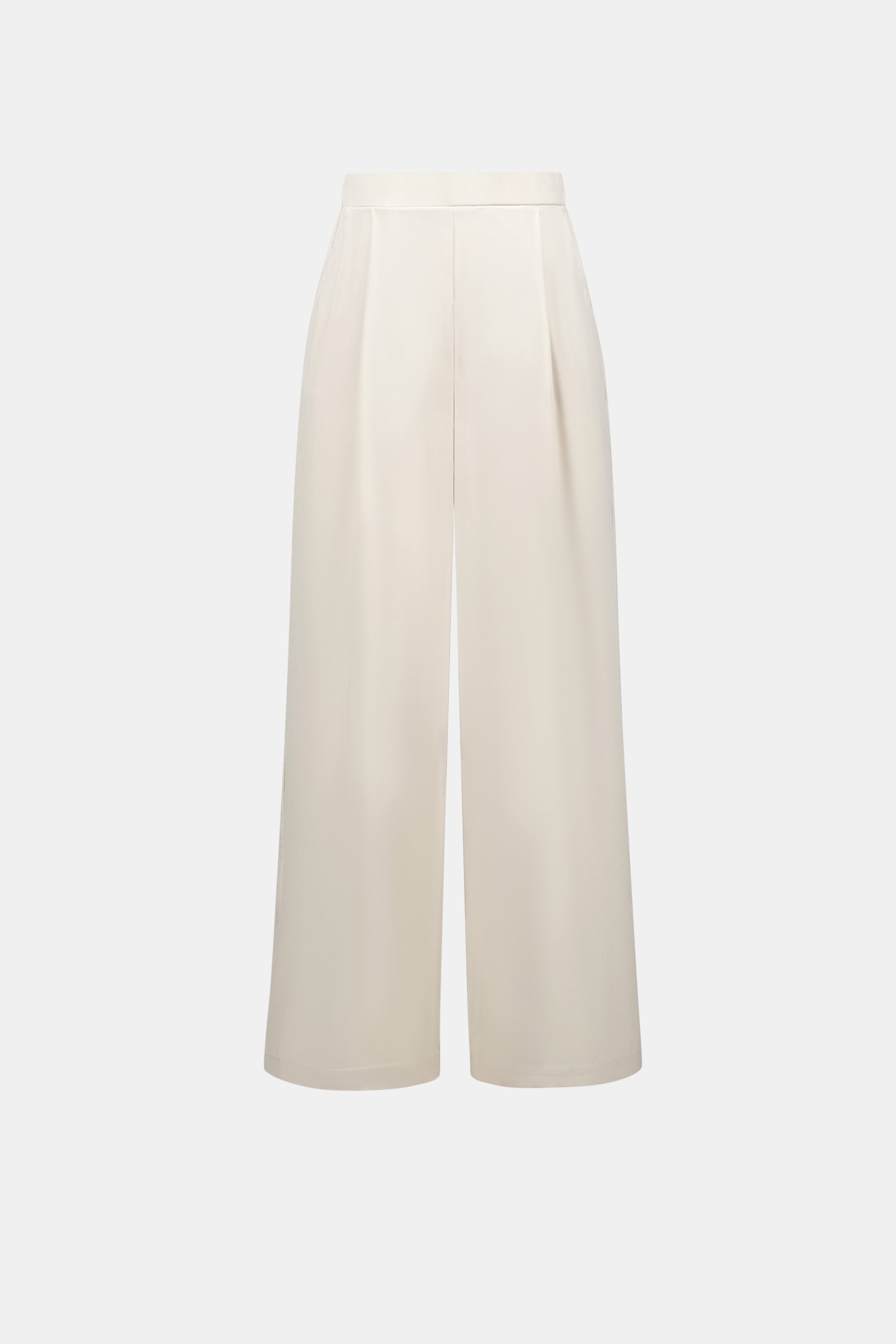 Stretch Woven Pull-On Wide Leg Pants