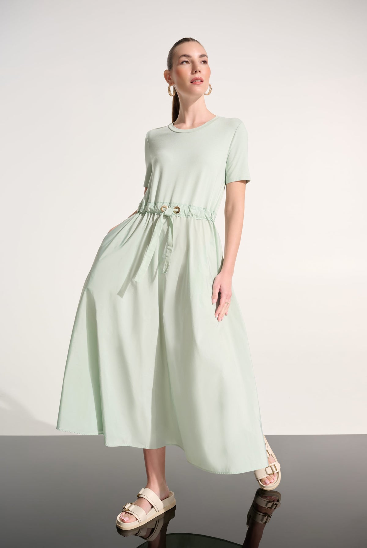 Joseph Ribkoff Jersey And Memory Fit & Flare Dress With Waist Detail-262627, view 9