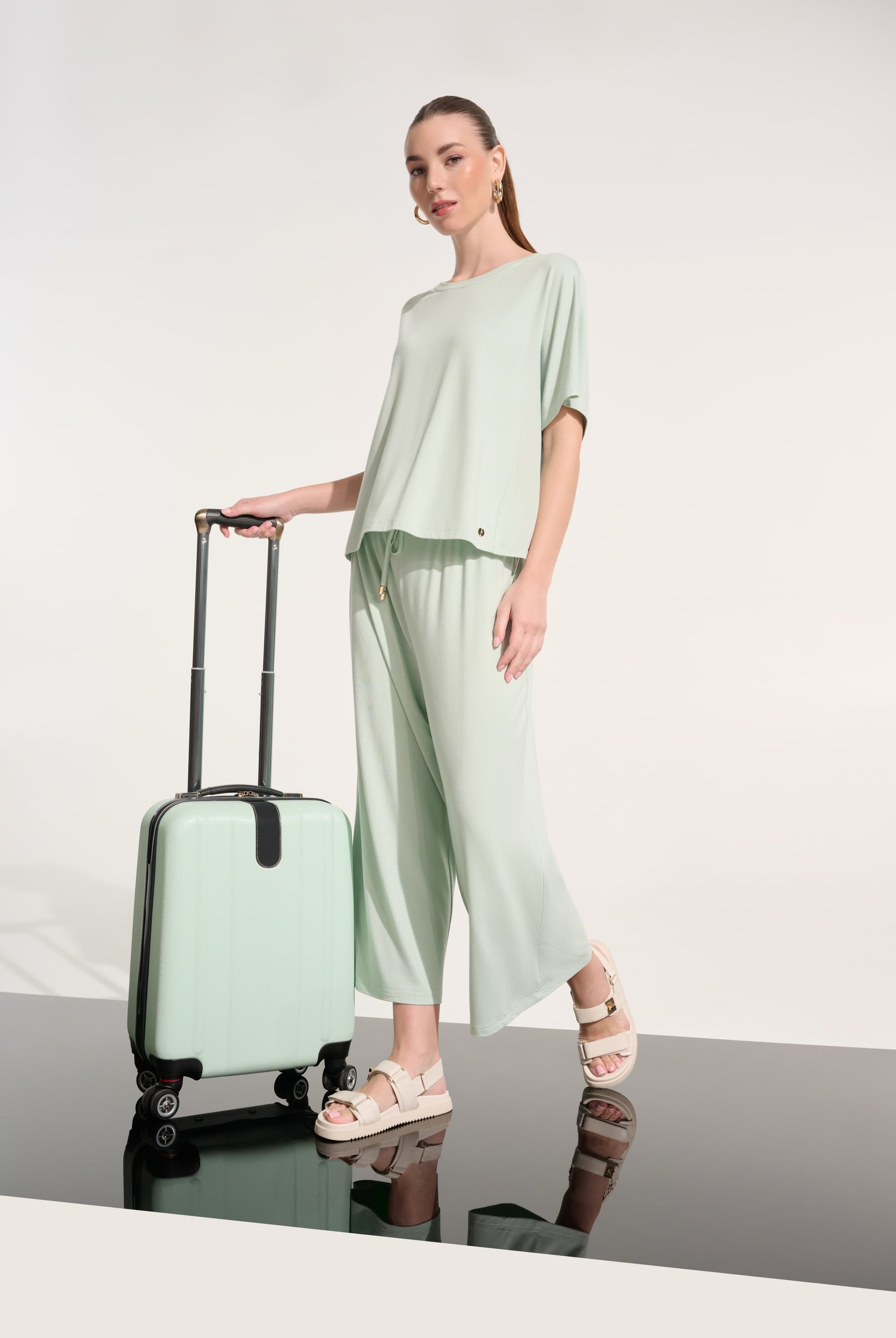Jersey Boxy Top With Dolman Sleeves