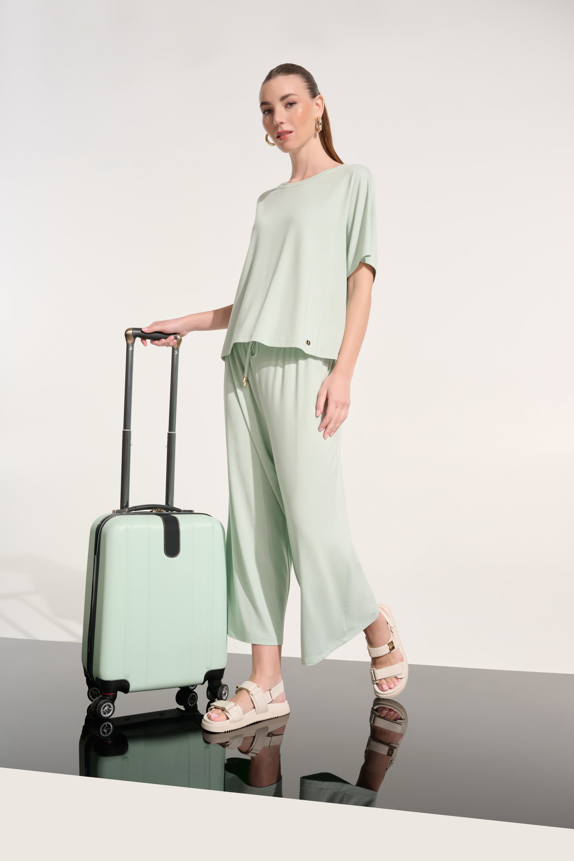 Jersey Boxy Top With Dolman Sleeves