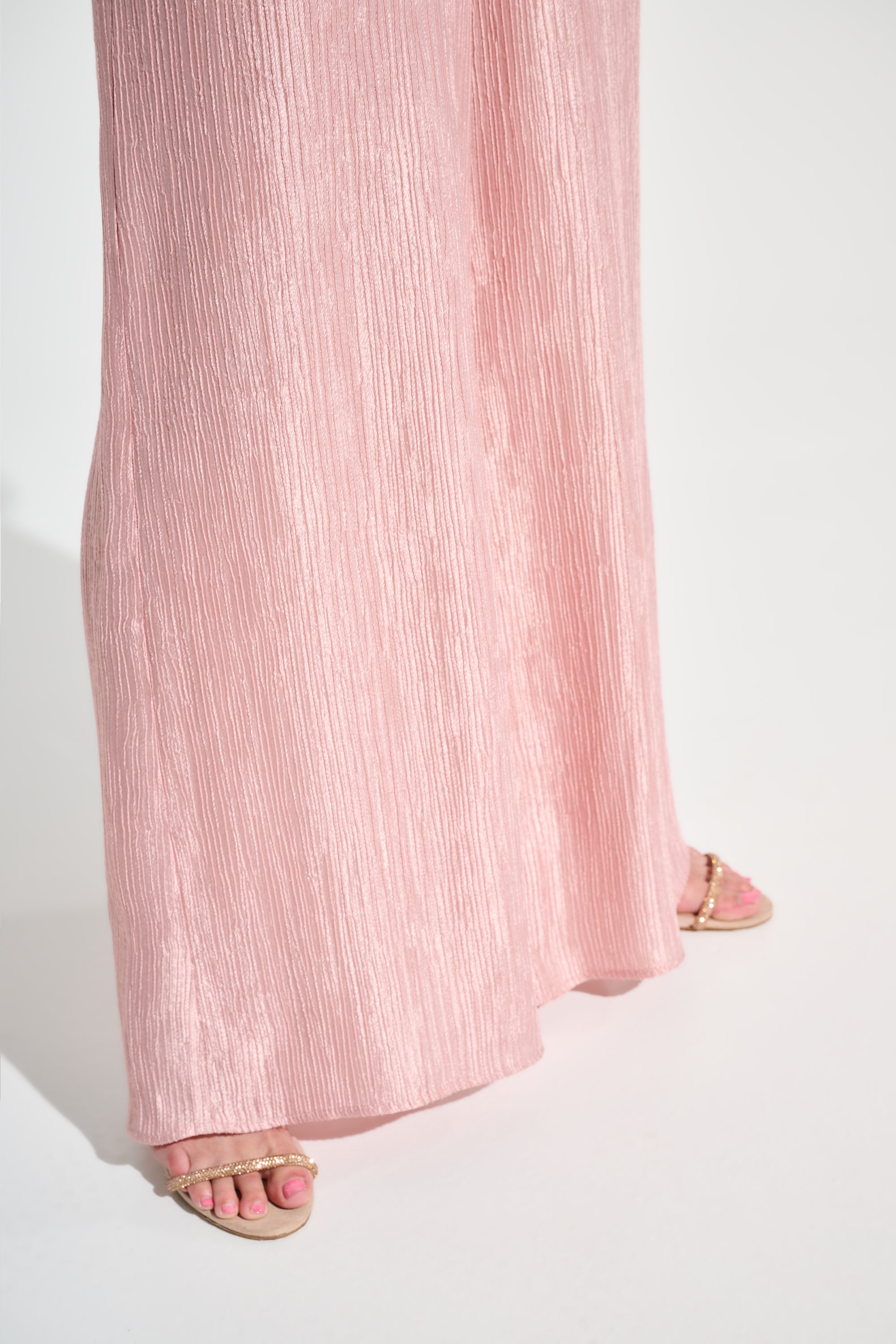 Signature | Crinkle Jacquard Pull-On Wide Leg Pants