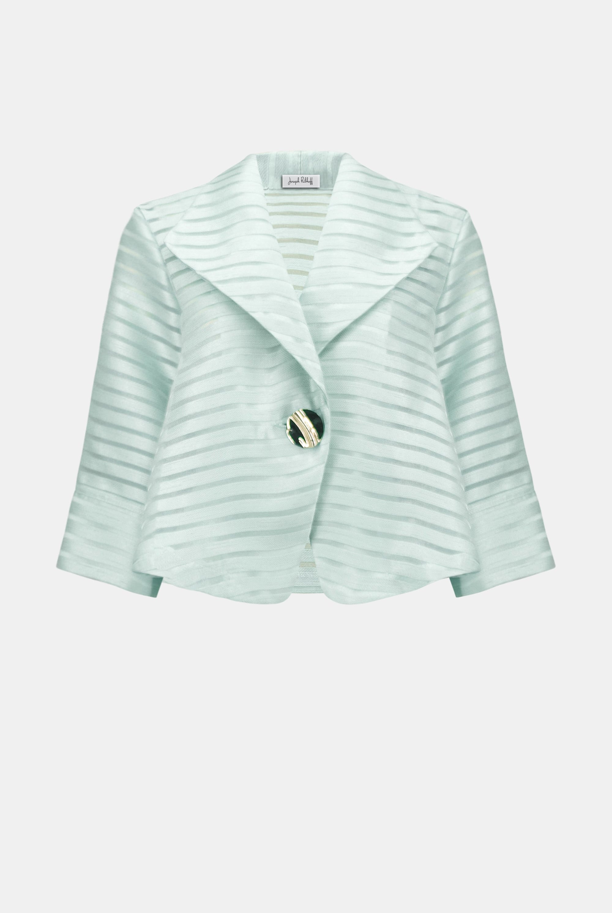 Signature | Novelty Shadow Stripe Swing Jacket With Lapel