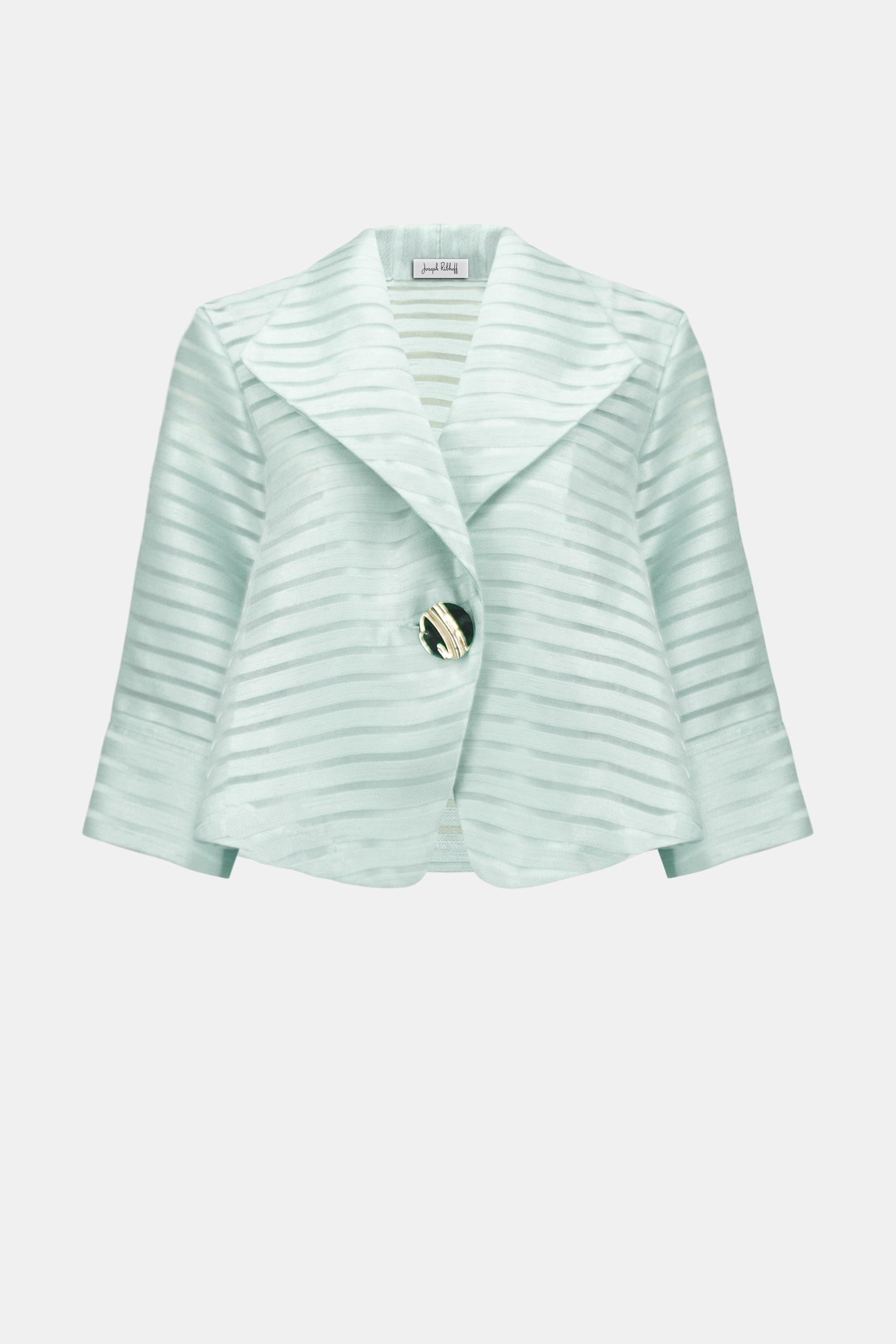 Signature | Novelty Shadow Stripe Swing Jacket With Lapel
