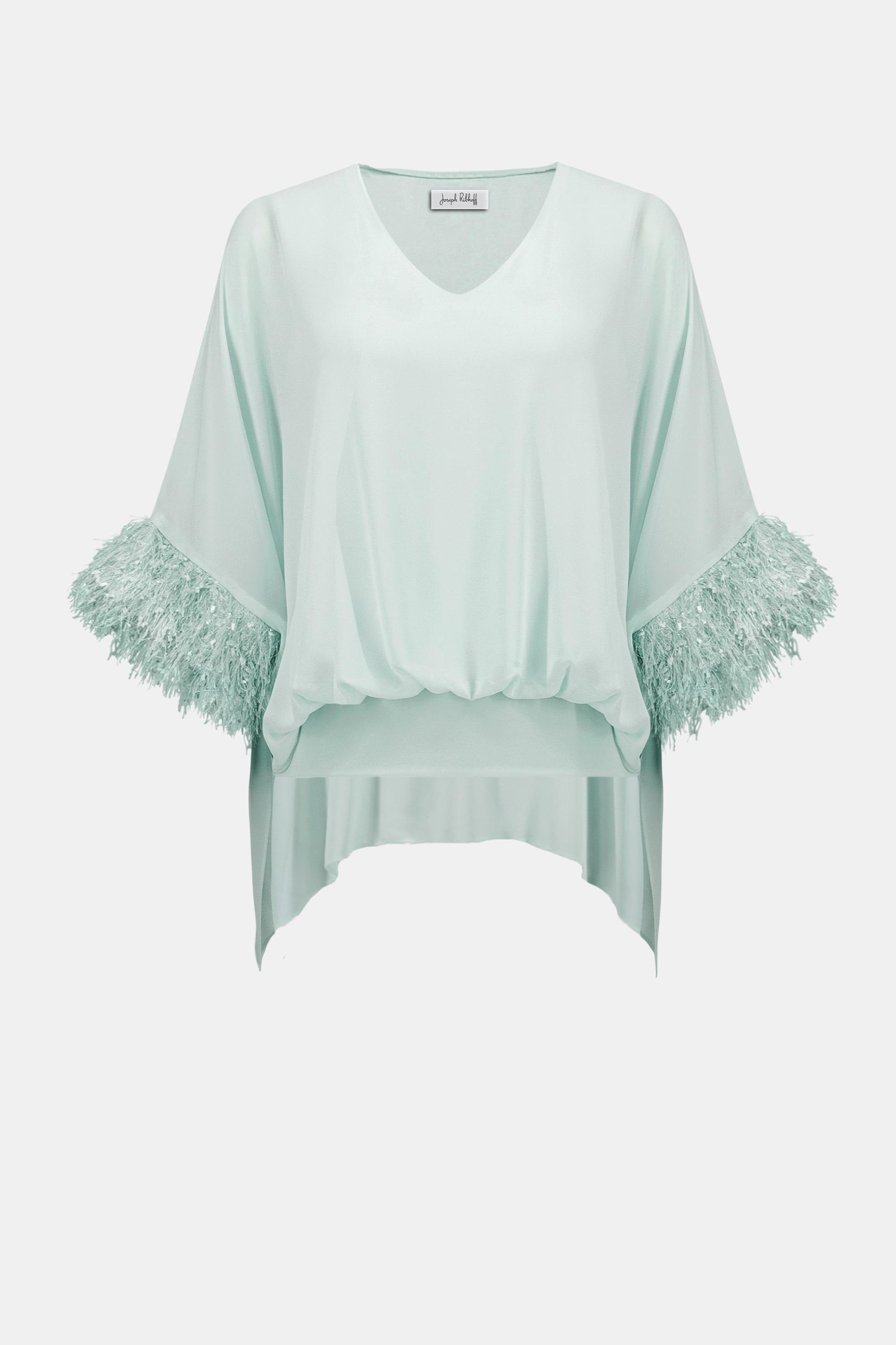 Signature | Chiffon Knit Poncho Top With Novelty Trim