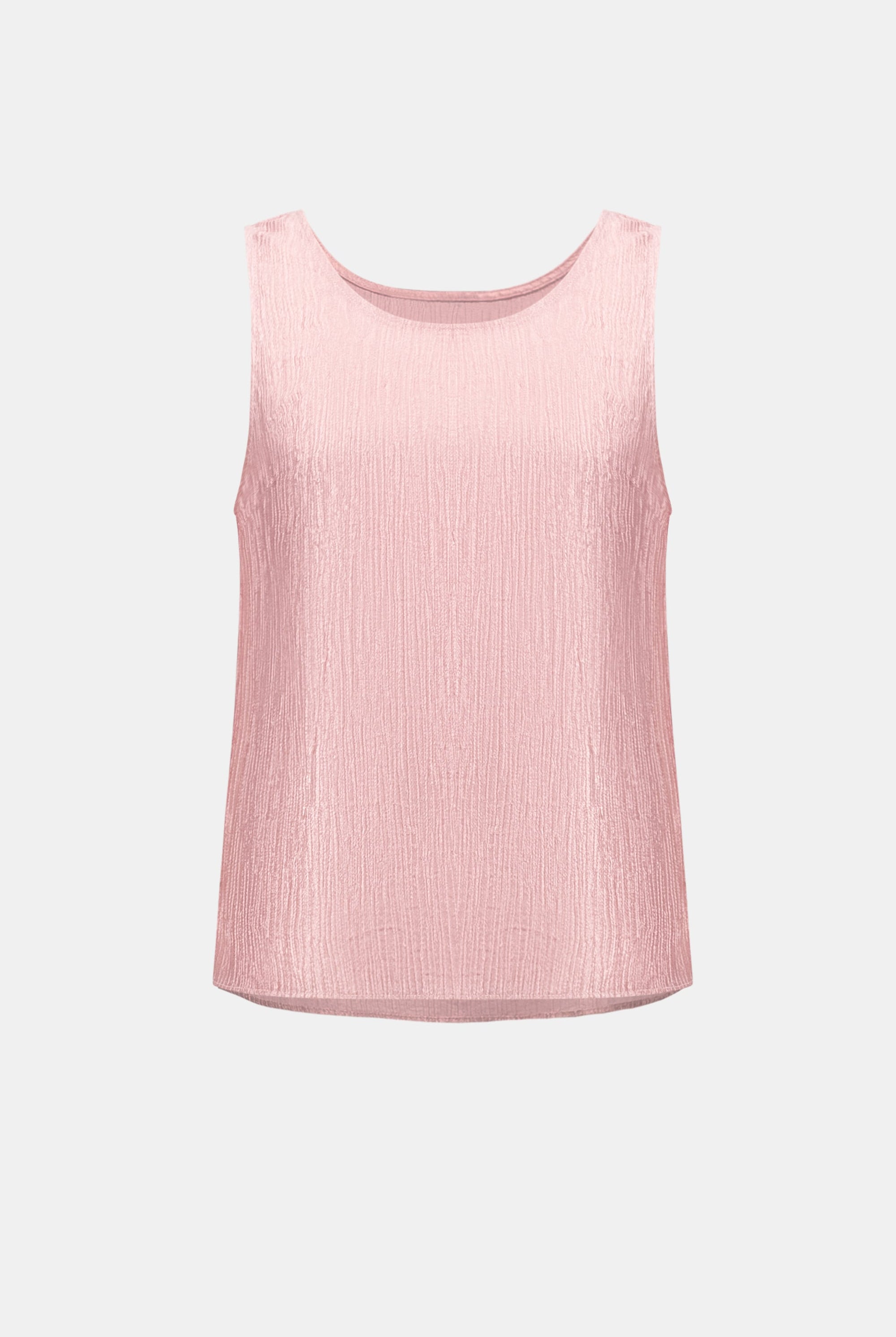 Signature | Crinkle Jacquard Sleeveless Straight Top