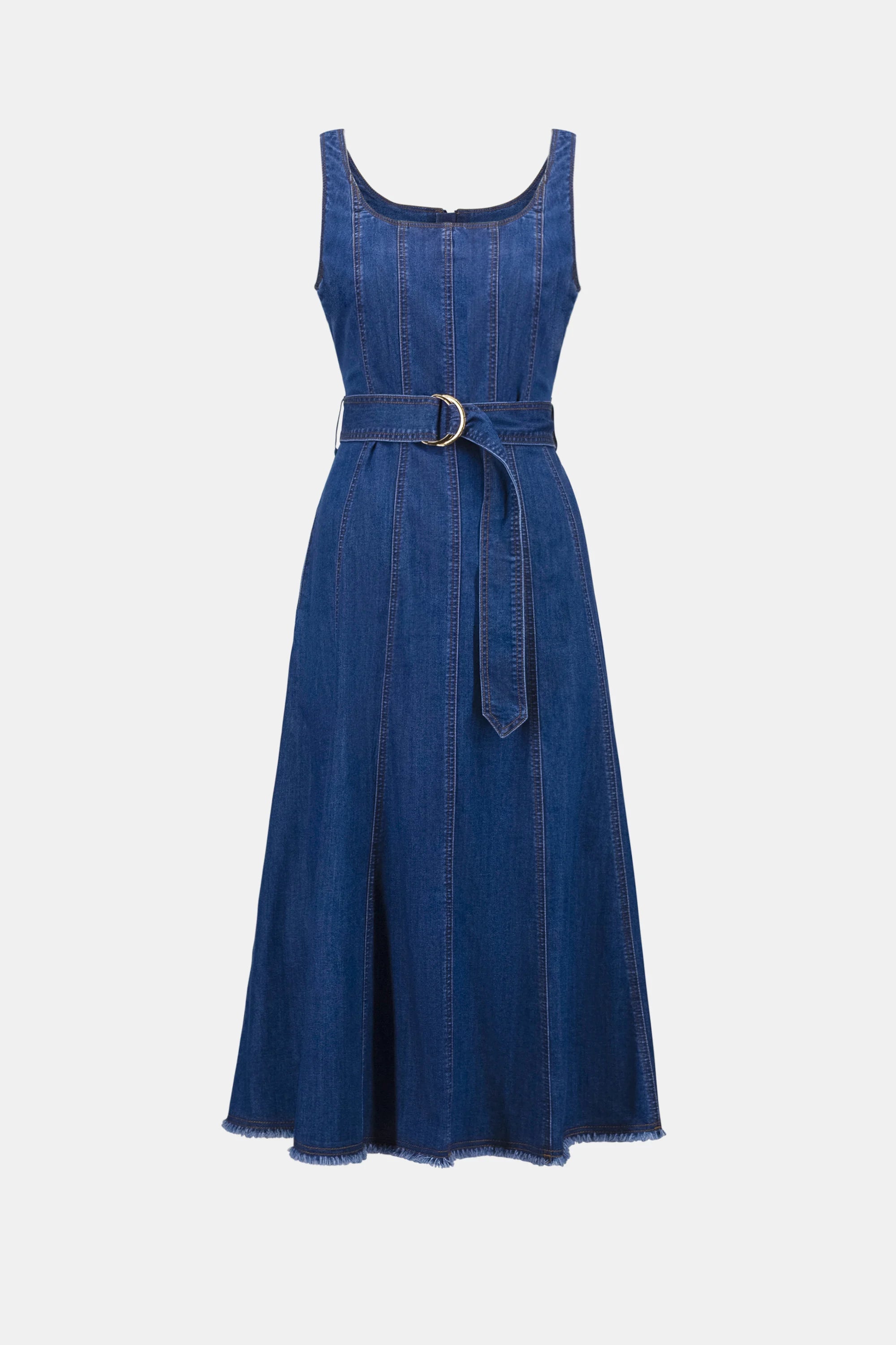 Joseph Ribkoff Denim Fit And Flare Midi Dress With Belt-262901