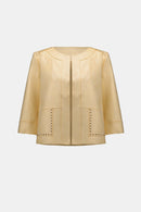 Joseph Ribkoff Foiled Scuba Suede Boxy Jacket-262905