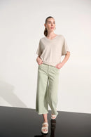 Joseph Ribkoff Goldie | Featherweave Denim Wide Leg Cropped Jeans- 262918B