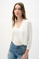 Joseph Ribkoff Viscose Sweater Knit Fitted Bolero Cardigan-262923