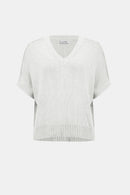 Jospeh Ribkoff Viscose and Lurex Sweater Knit Relaxed Top-262925