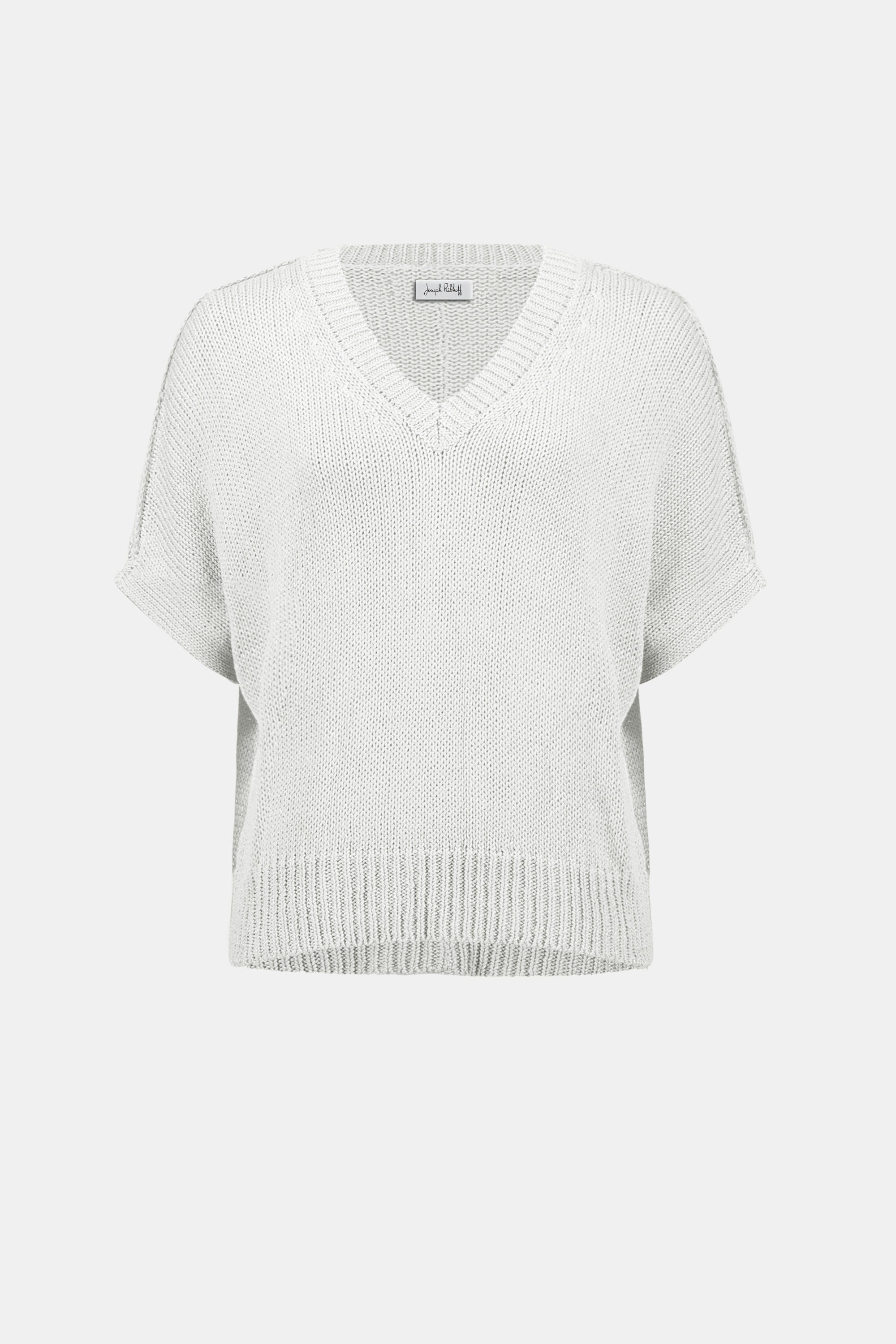 Jospeh Ribkoff Viscose and Lurex Sweater Knit Relaxed Top-262925