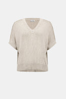 Jospeh Ribkoff Viscose and Lurex Sweater Knit Relaxed Top-262925