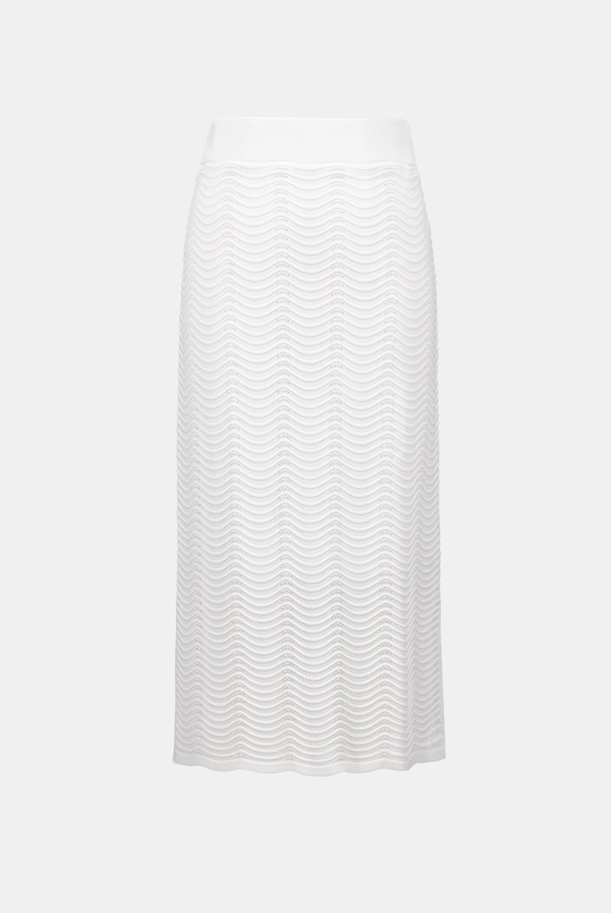 Textured Viscose Sweater Knit Pencil Skirt