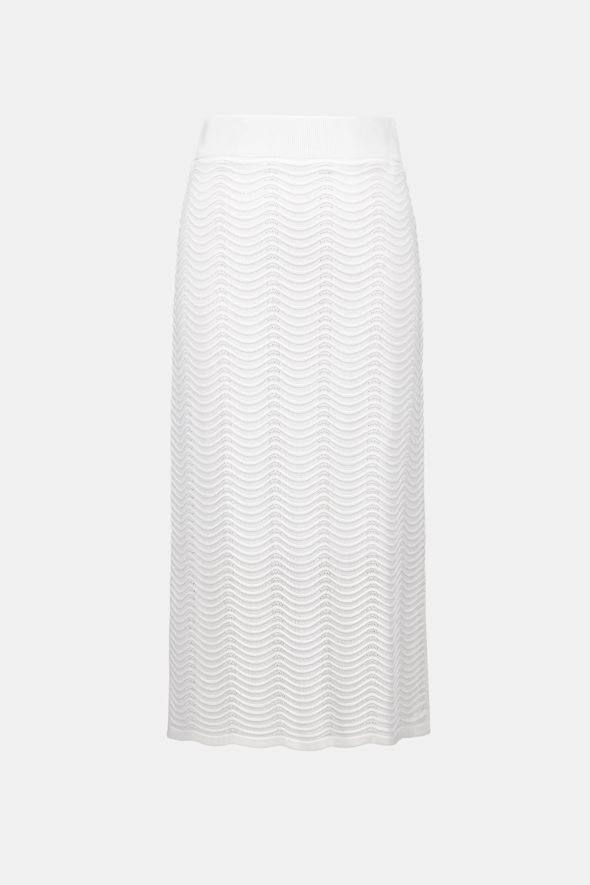Textured Viscose Sweater Knit Pencil Skirt