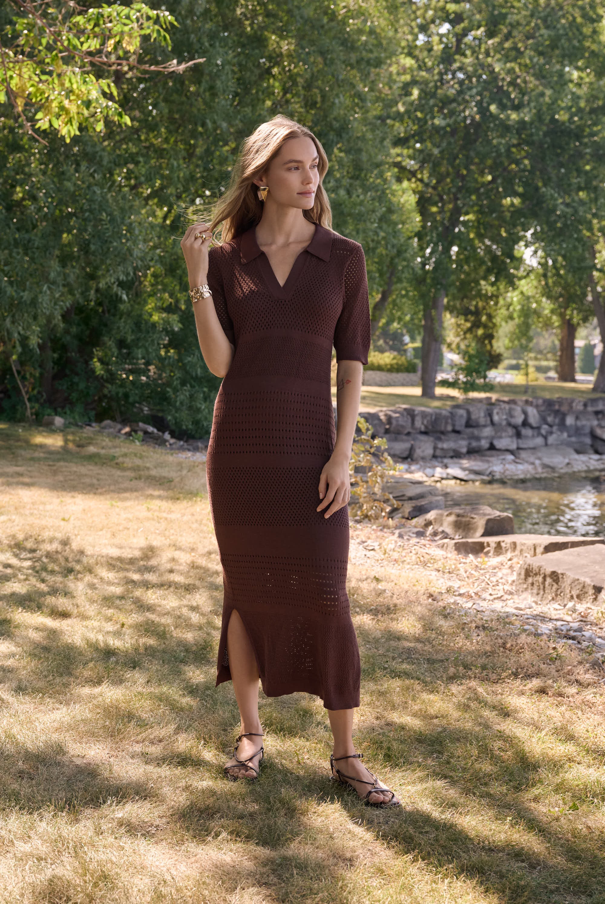 Viscose Sweater Knit Straight Dress