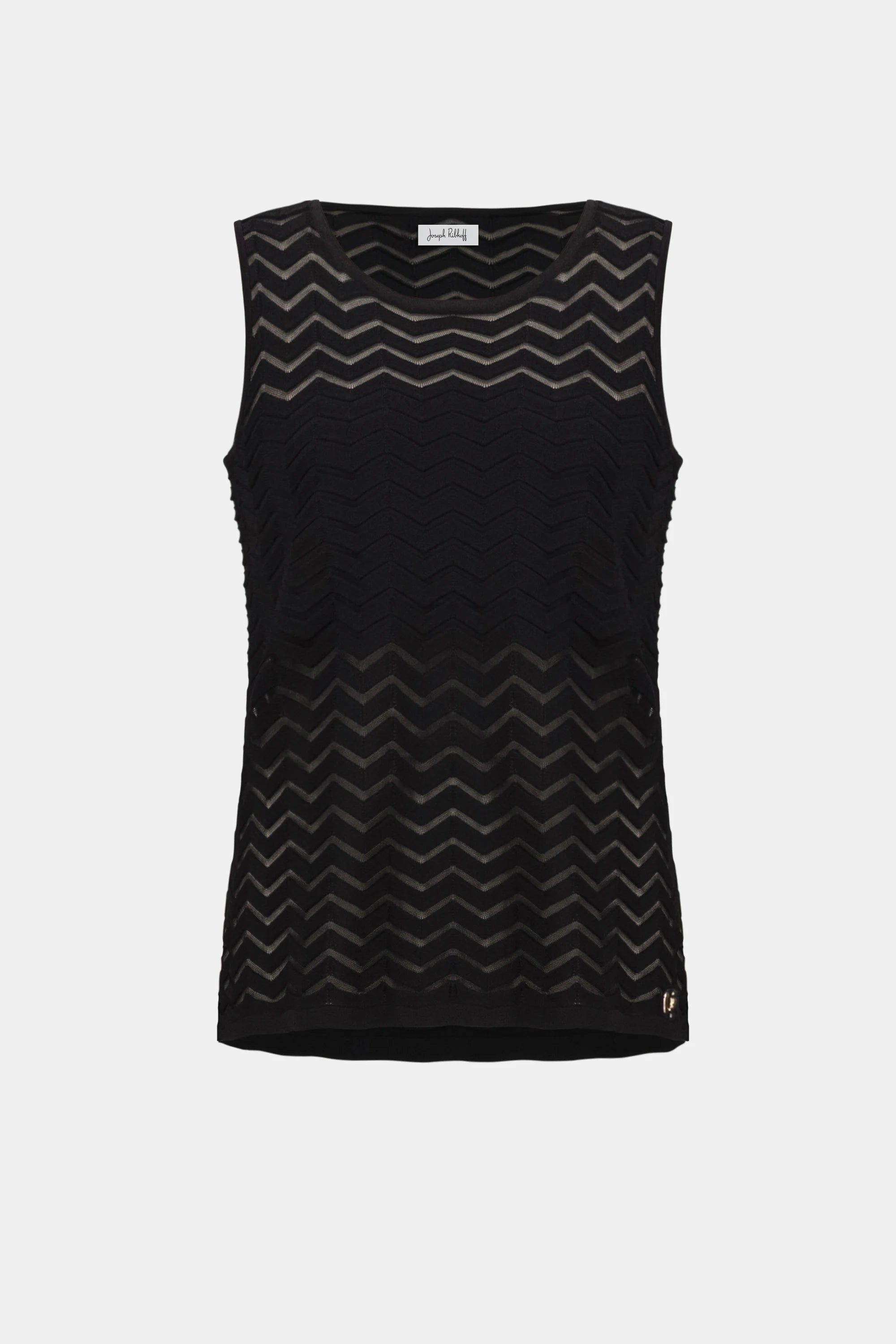 Joseph Ribkoff Viscose Jacquard Knit Chevron Stitch Tunic-262932