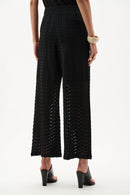 Joseph Ribkoff Viscose Jacquard Knit Chevron Stitch Culotte Pants-262933