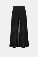 Joseph Ribkoff Viscose Jacquard Knit Chevron Stitch Culotte Pants-262933