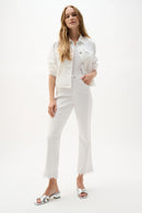 Joseph Ribkoff Featherweave™ Denim Straight Crop Jeans With Lace Appliqué - Style 262938