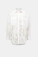 Joseph Ribkoff Cotton Lace Boxy Blouse With Embroidery-262952