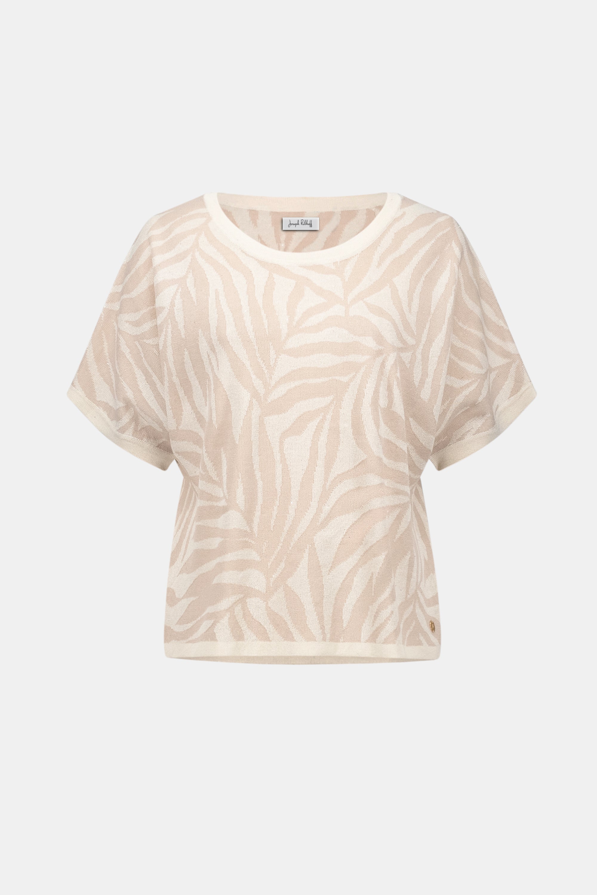 Viscose Jacquard Knit Tropical Print Sweater