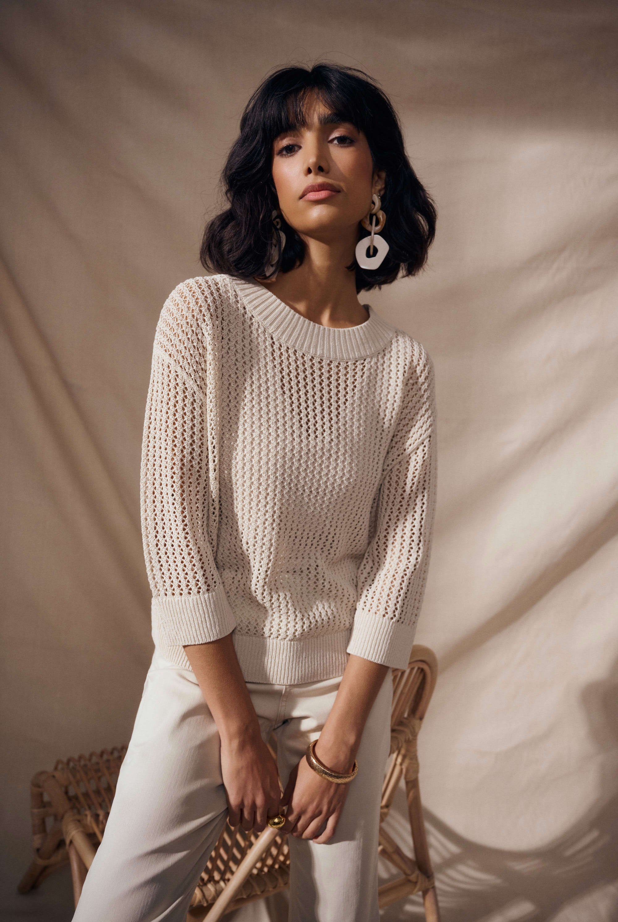 Joseph Ribkoff Acrylic Blend Open Stitch Sweater | Unique Apparel USA