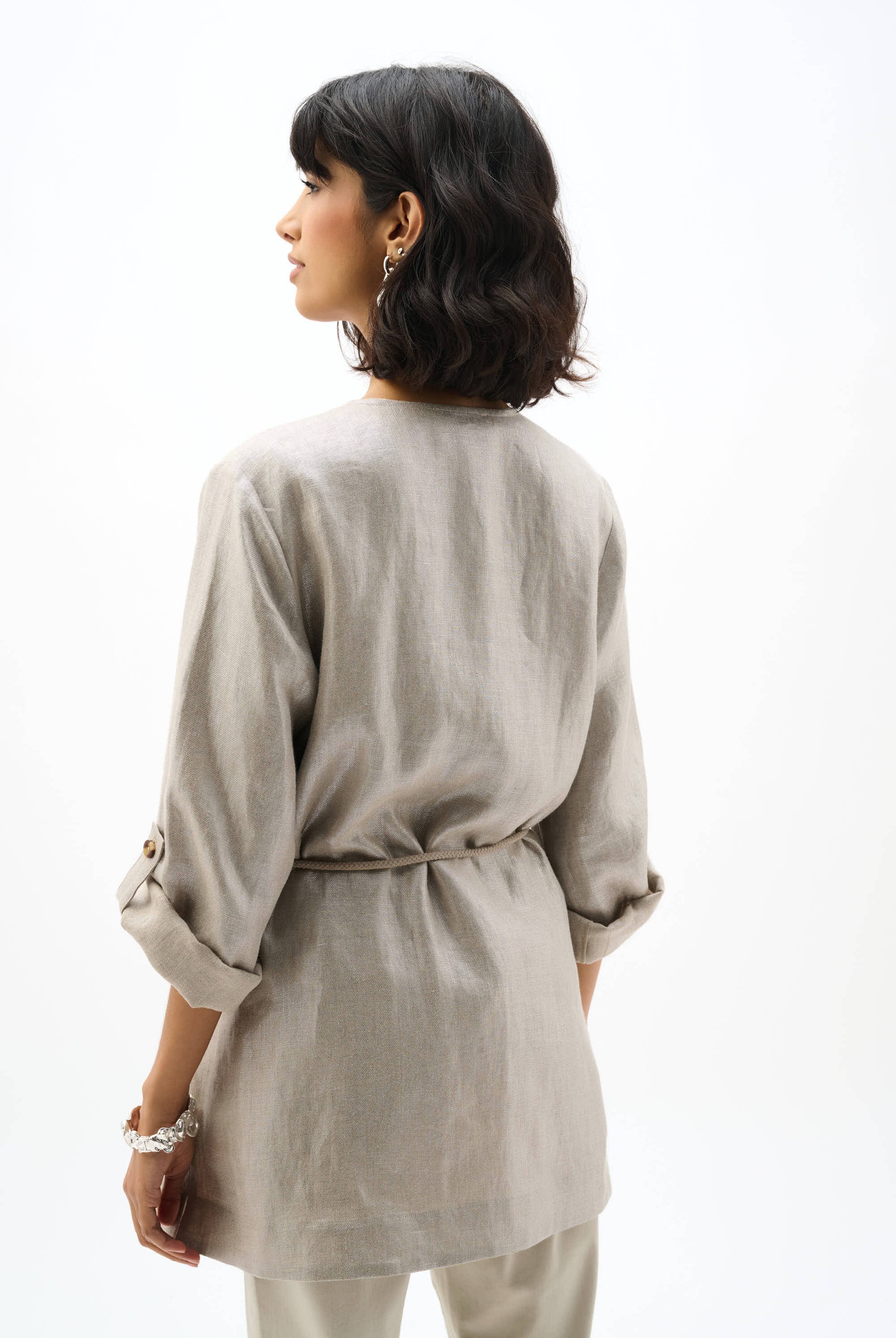 Foiled Linen Jacket