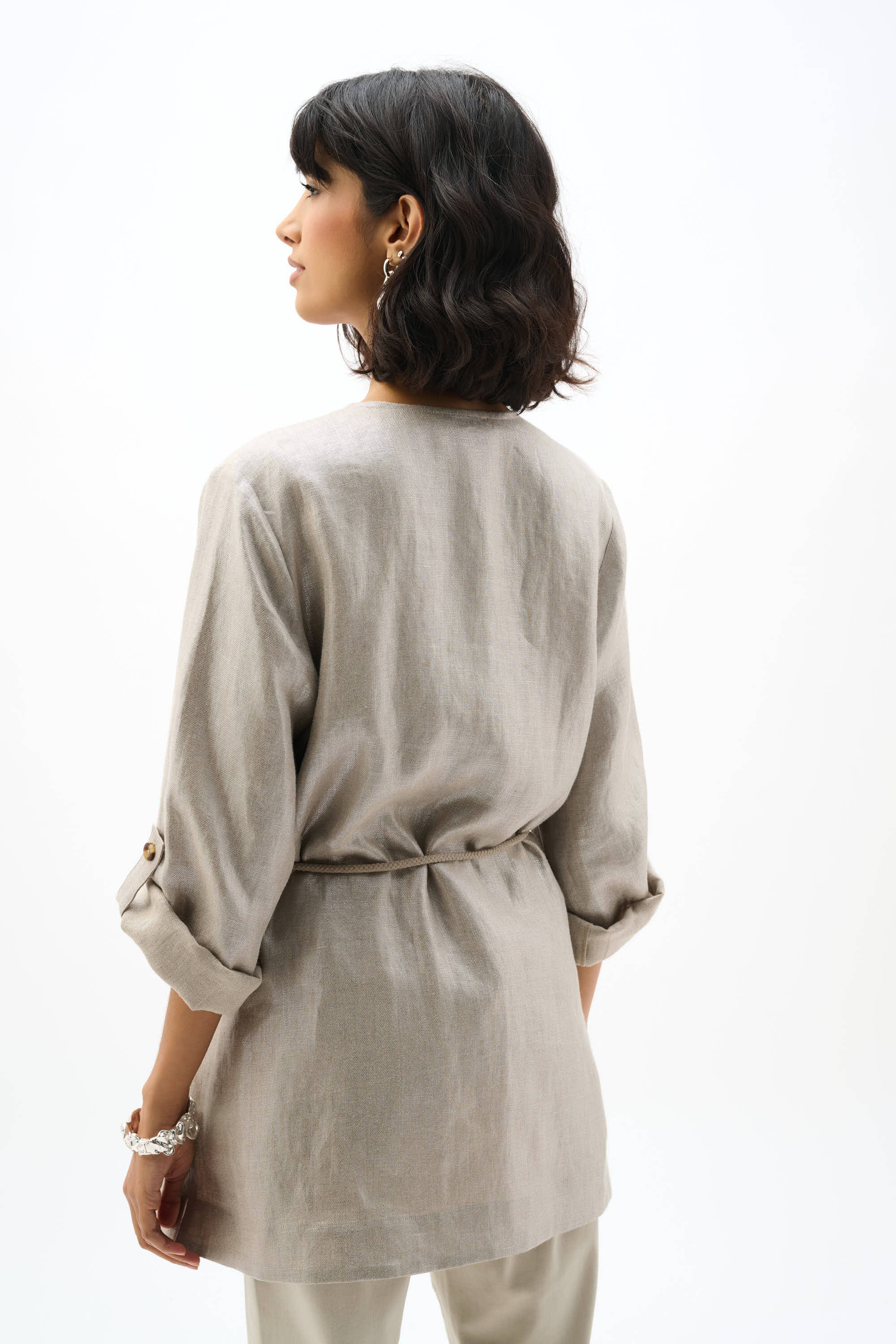Foiled Linen Jacket