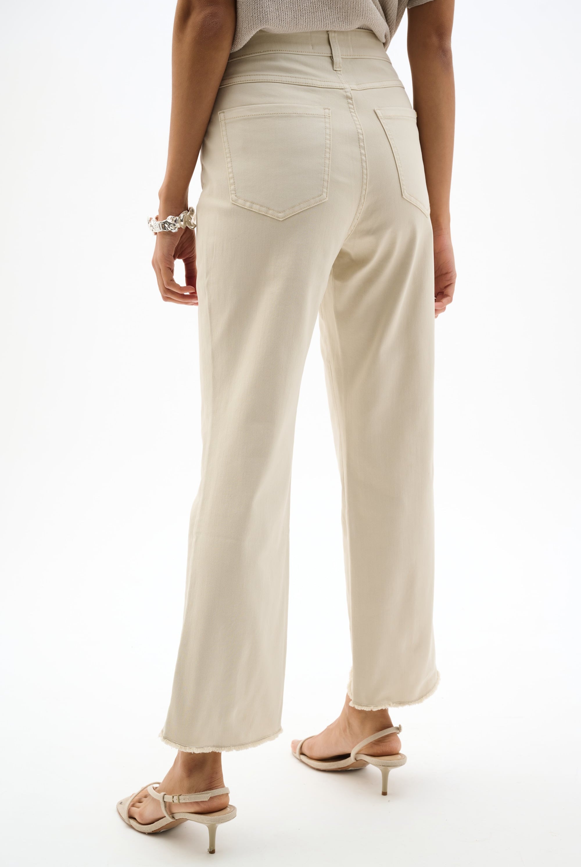 Repreve® Straight Jeans With Flower Embroidery