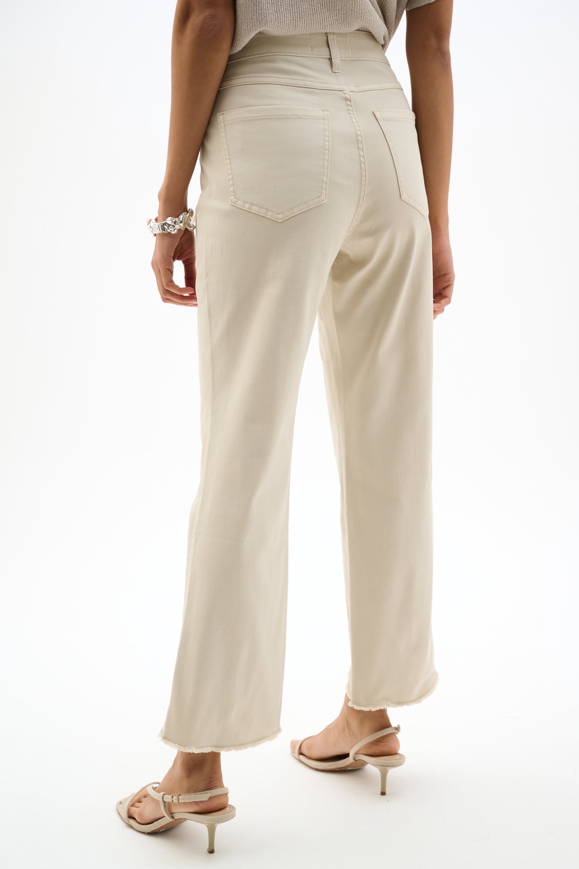 Repreve® Straight Jeans With Flower Embroidery