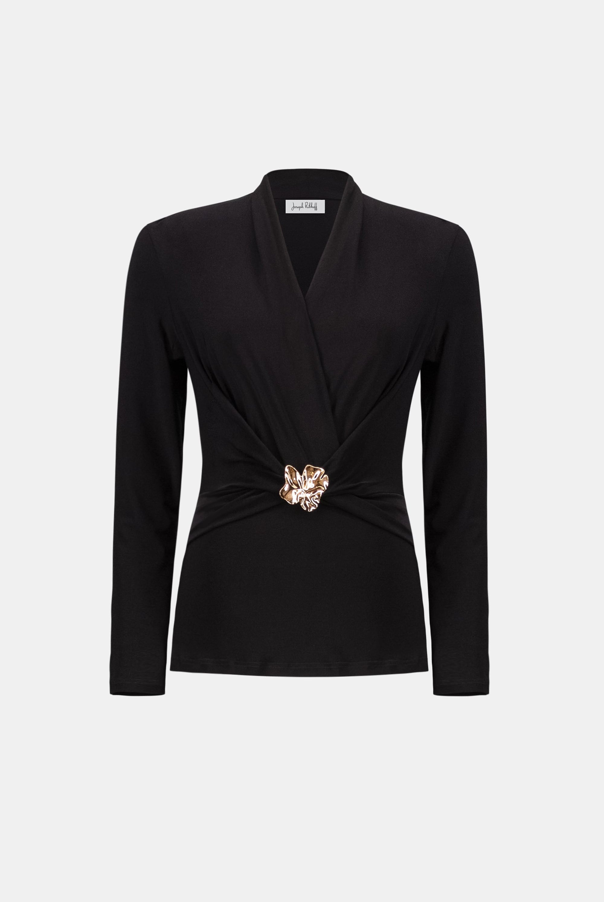 Silky Knit Twist Wrap Top