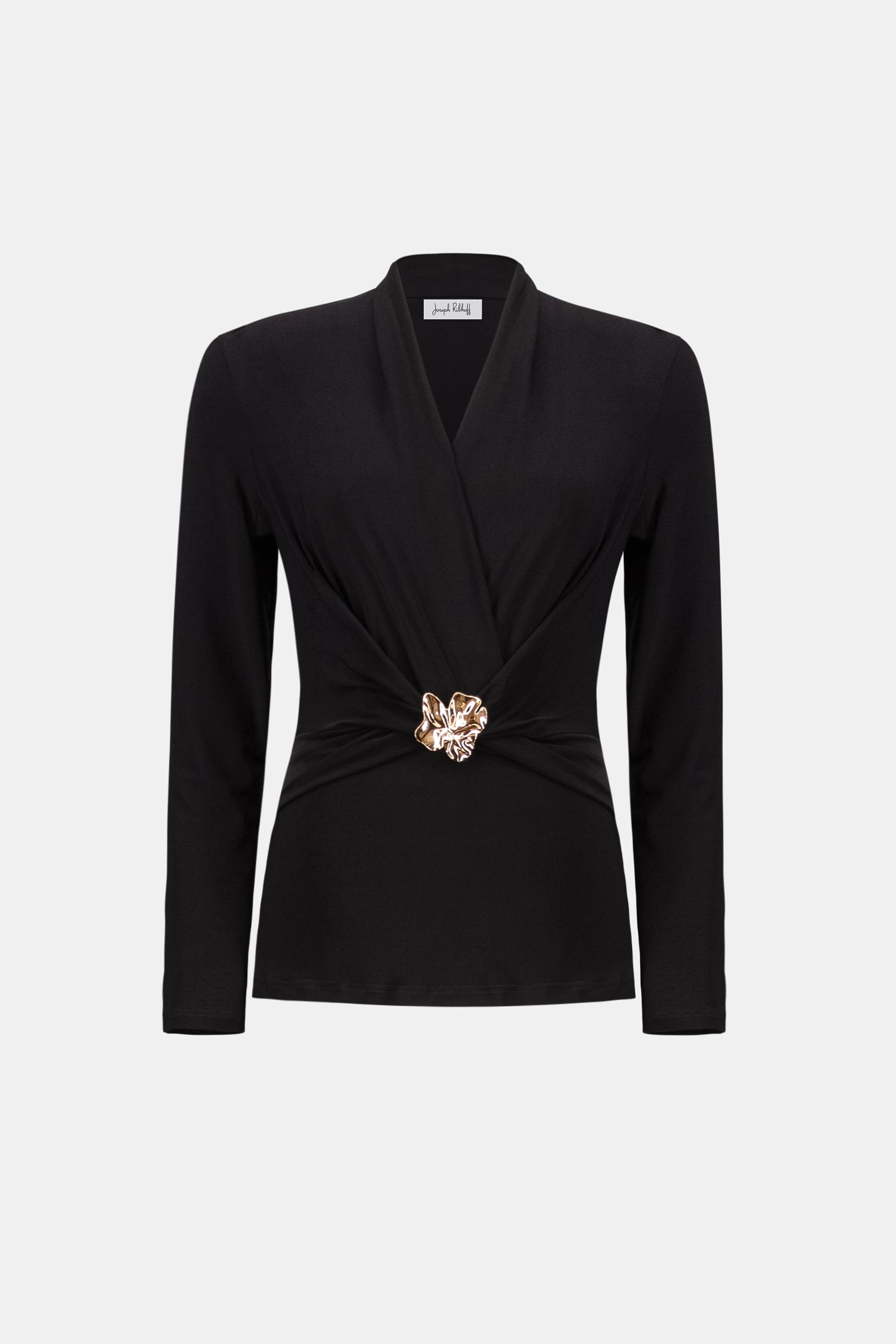 Silky Knit Twist Wrap Top