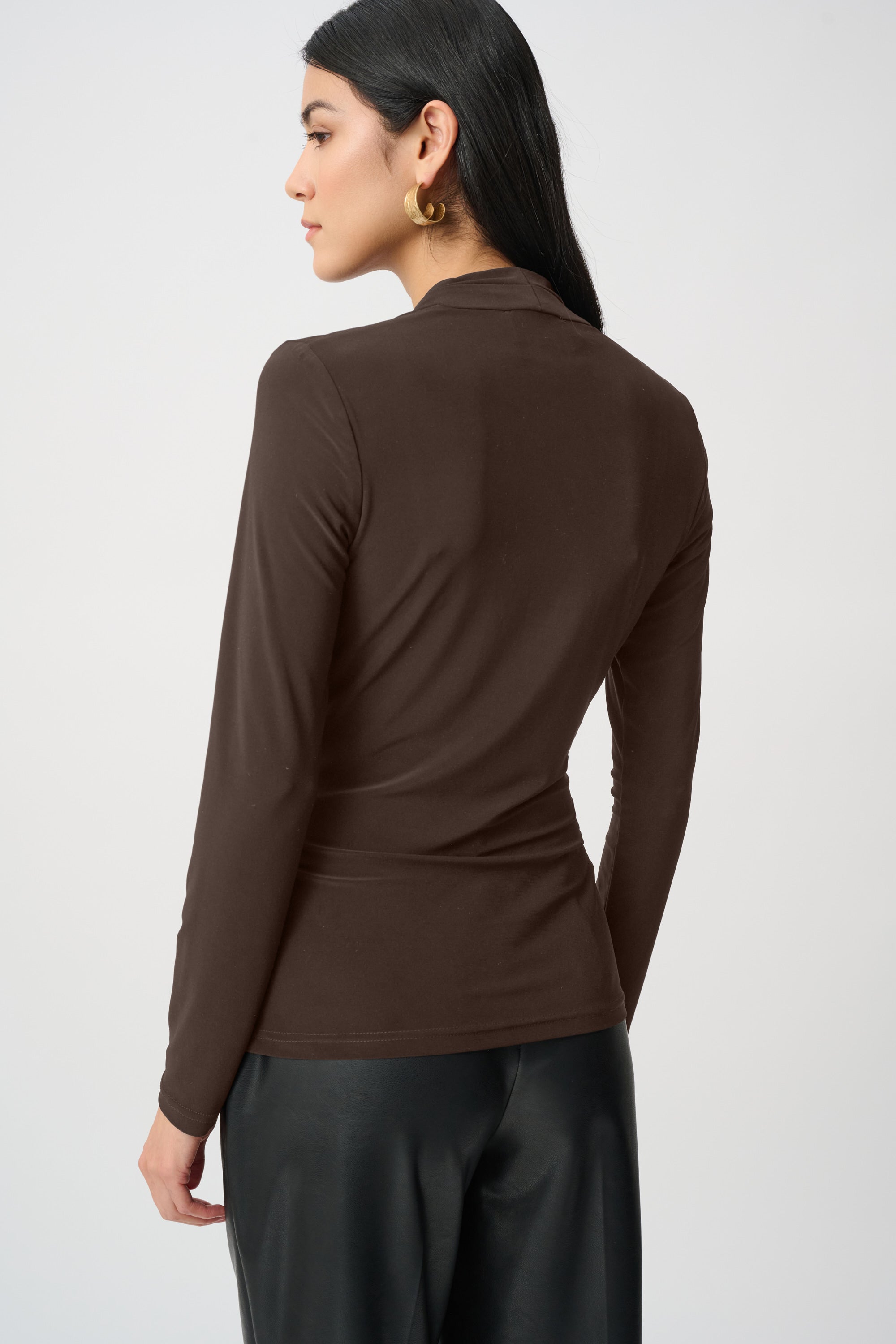 Silky Knit Twist Wrap Top