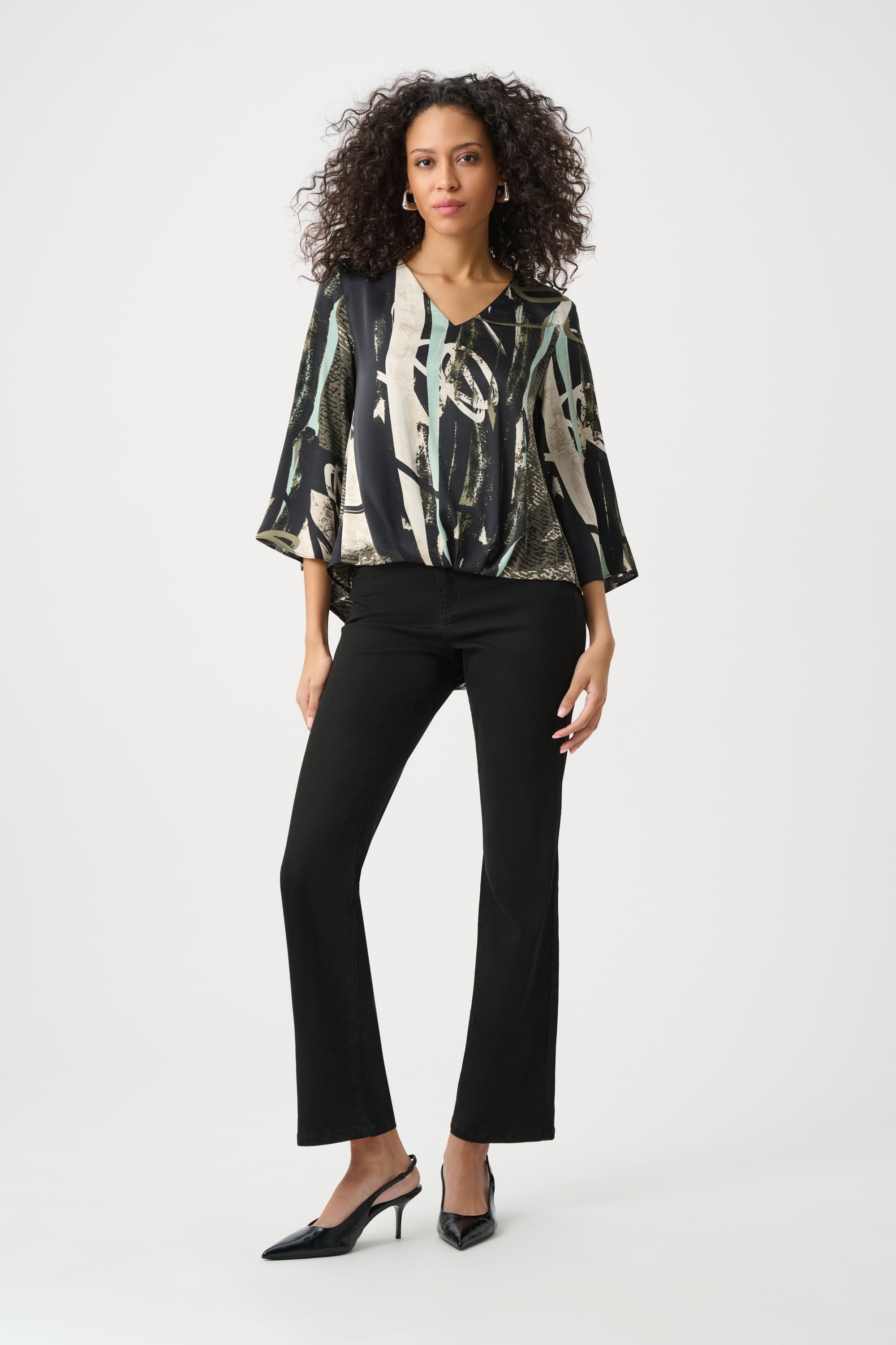 Recycled Satin Abstract Boxy Top