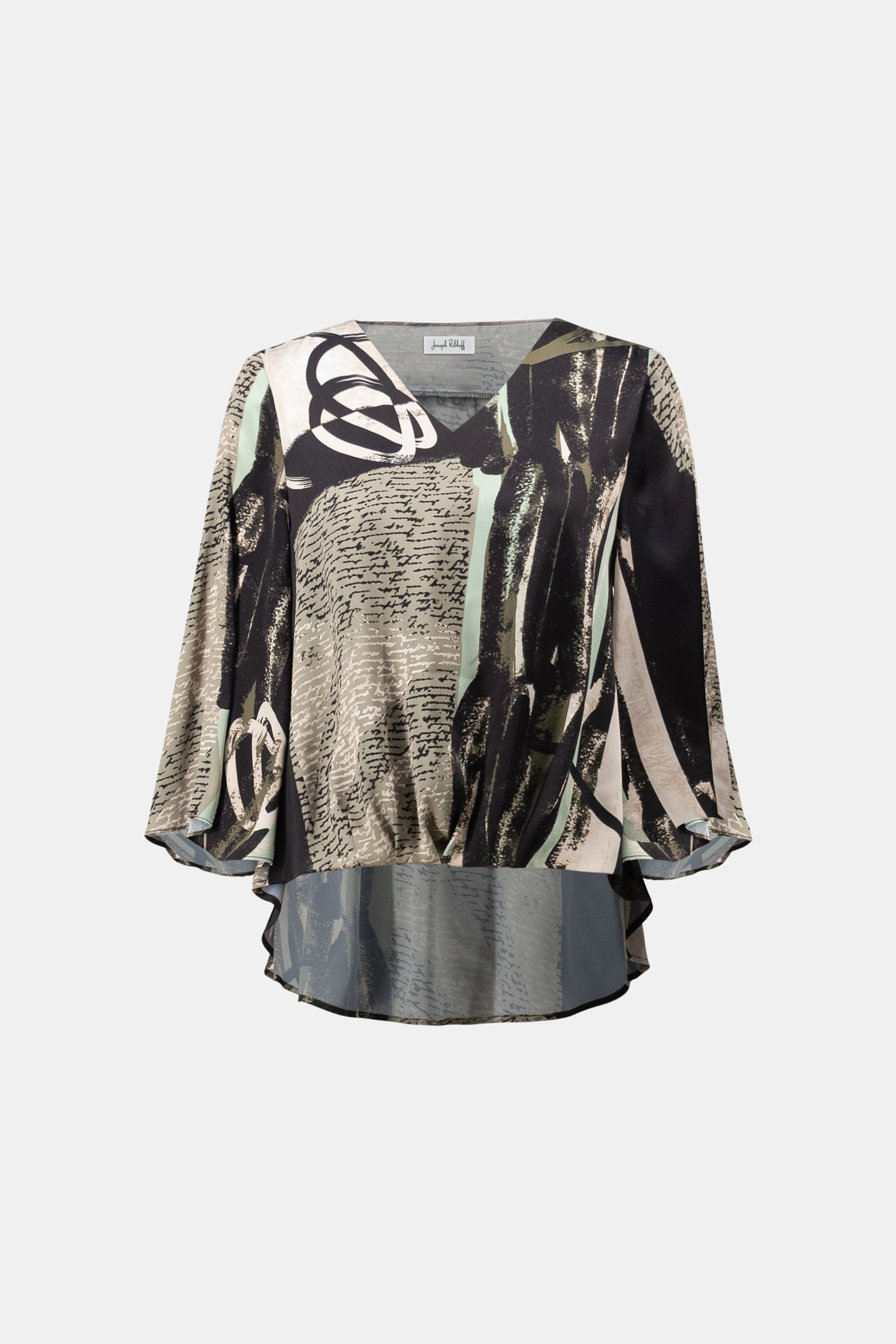 Recycled Satin Abstract Boxy Top