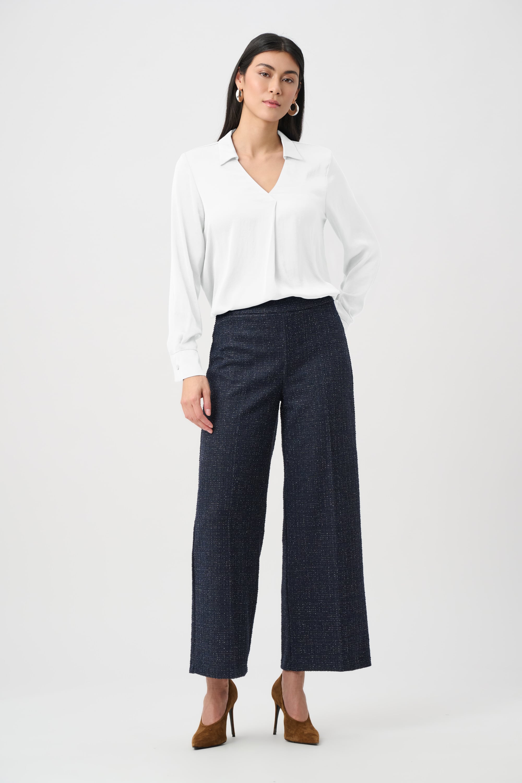 Recycled Satin Shirt-Collar Tunic