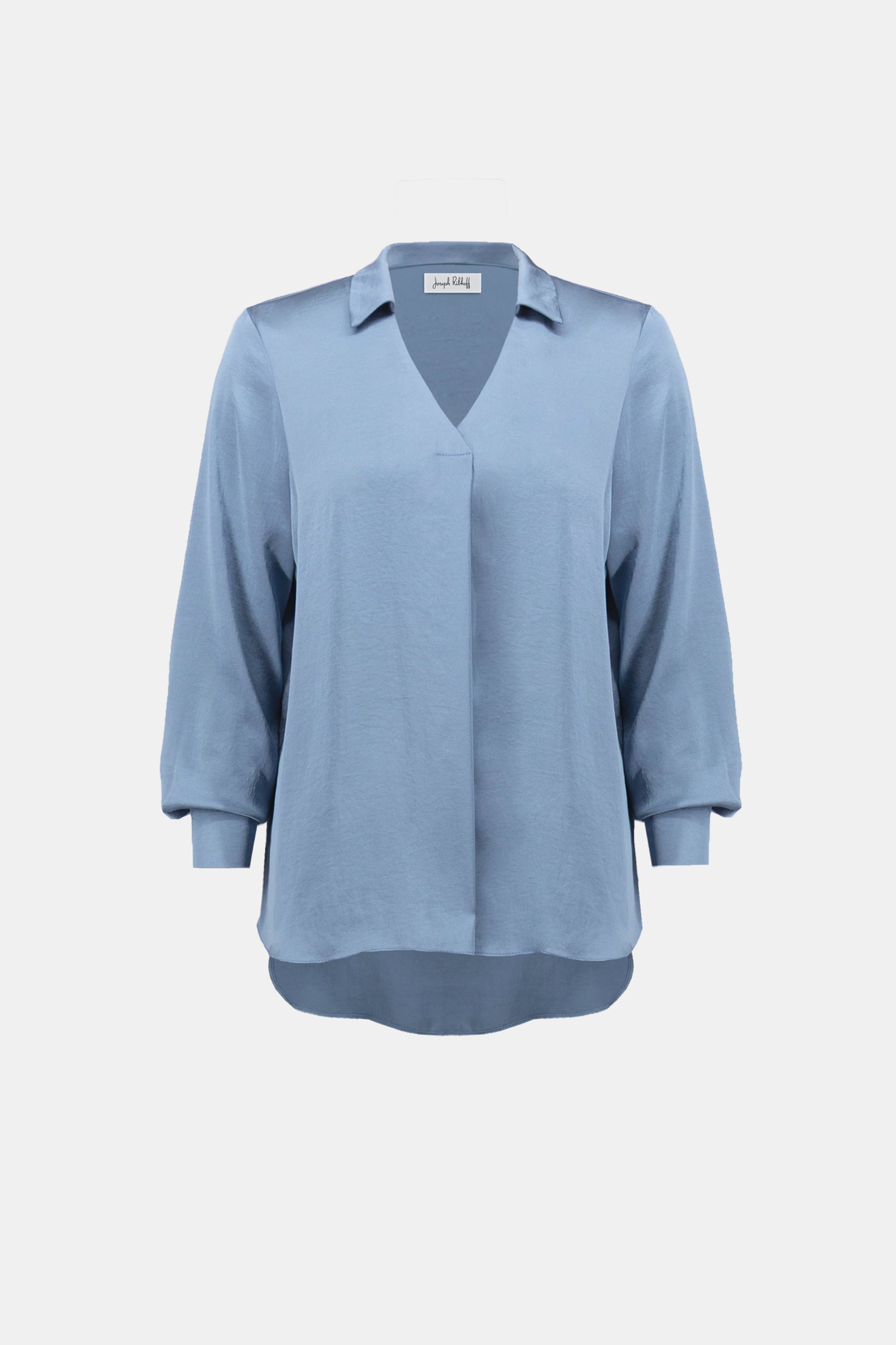 Recycled Satin Shirt-Collar Tunic