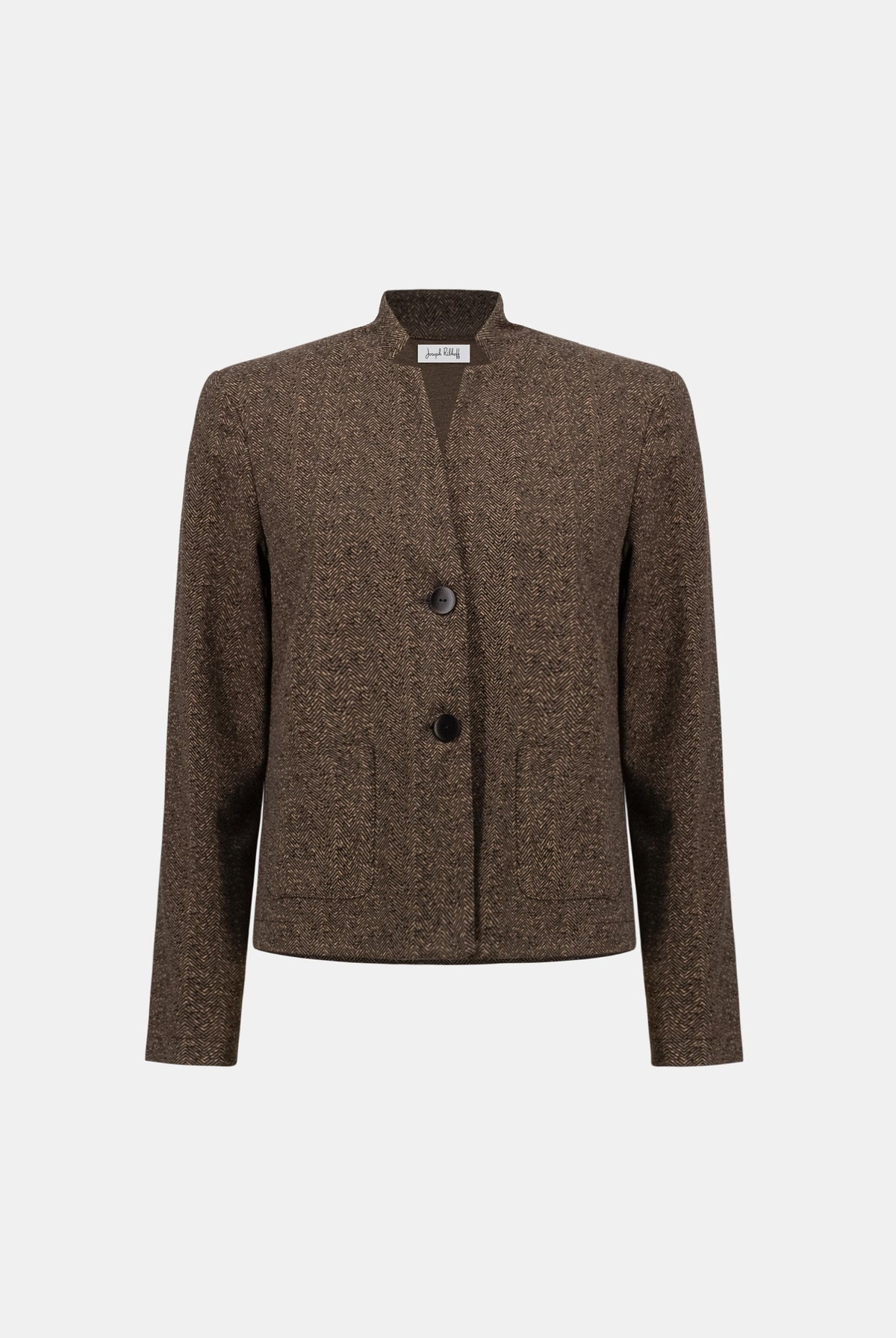 Joseph Ribkoff Herringbone Stand-Collar Blazer-263030, view 6