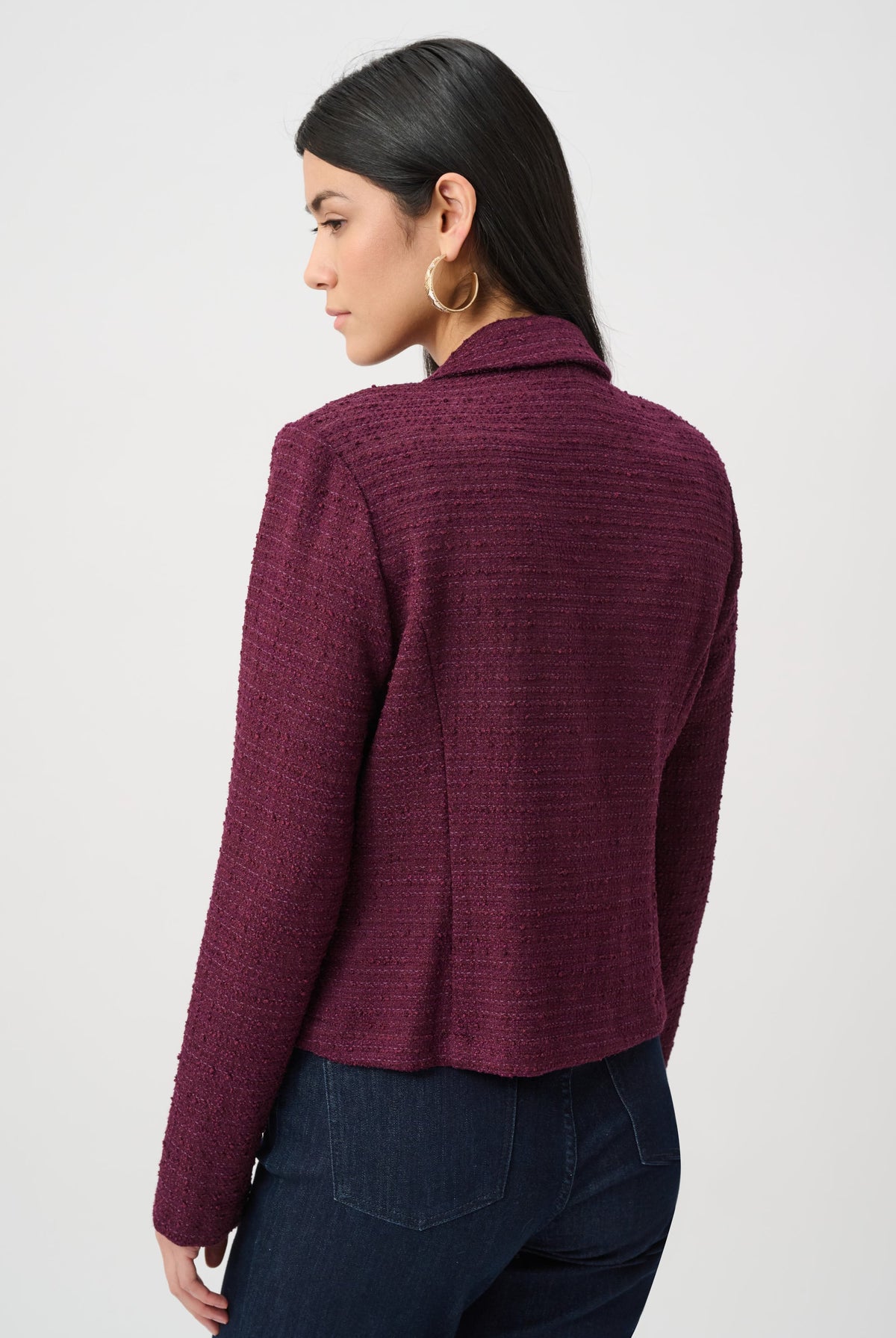 Joseph Ribkoff Bouclé Notched Collar Blazer-263033, view 5