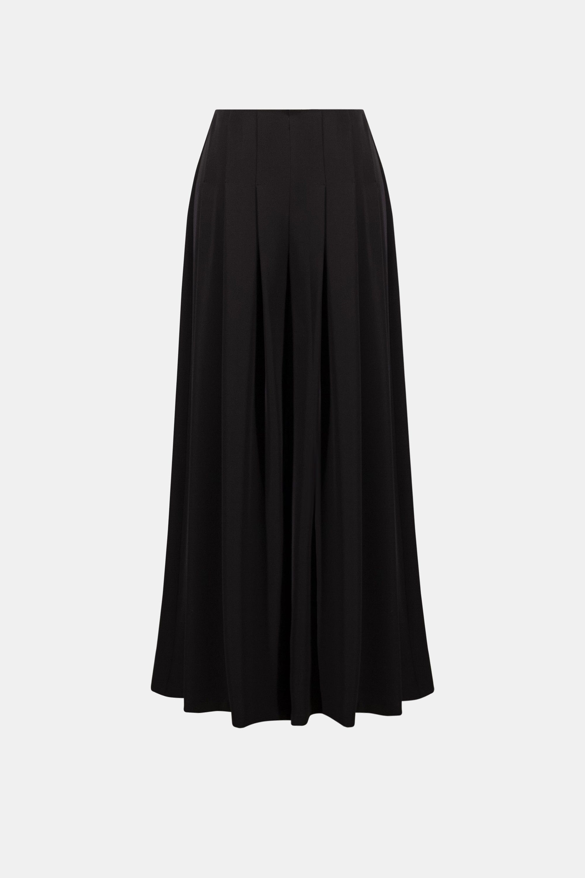 Woven Twill Wide-Leg Pants